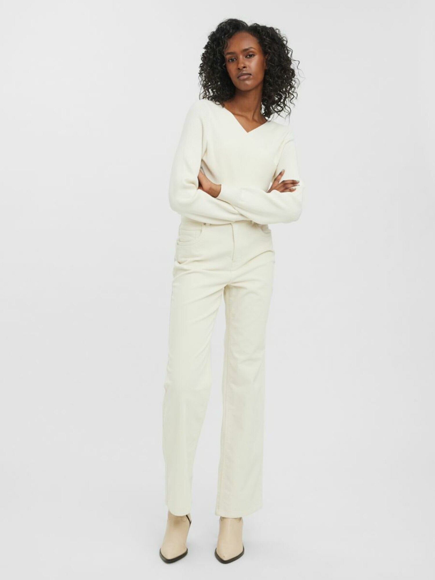 VERO MODA Pantaloni 'Kithy' crem - Pled.ro