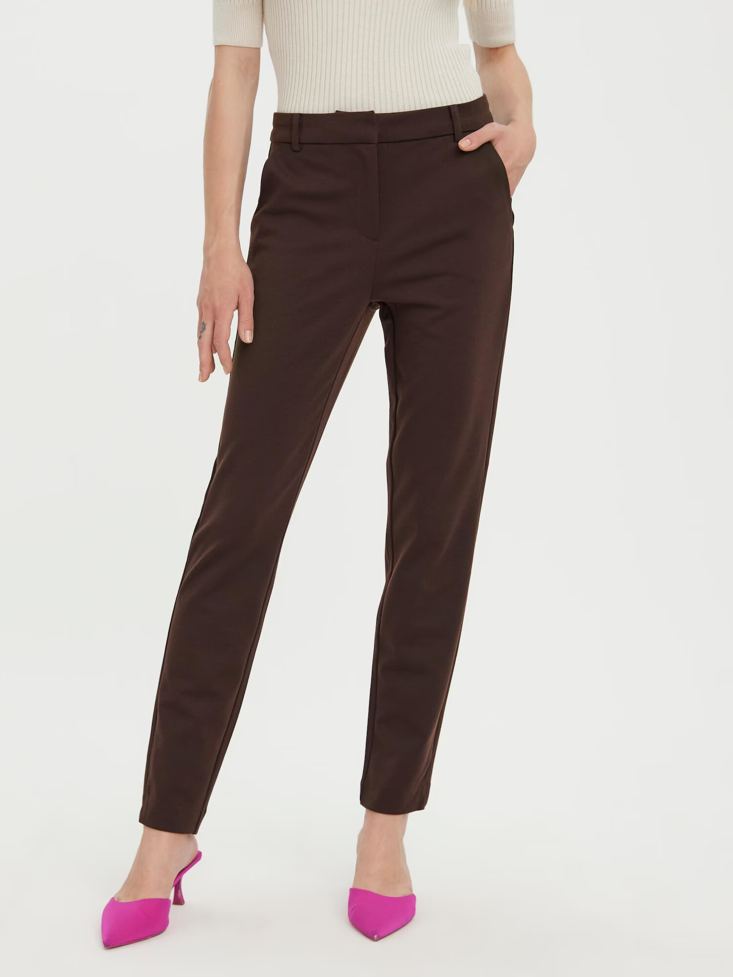 VERO MODA Pantaloni 'Lucca Lilith' maro închis - Pled.ro