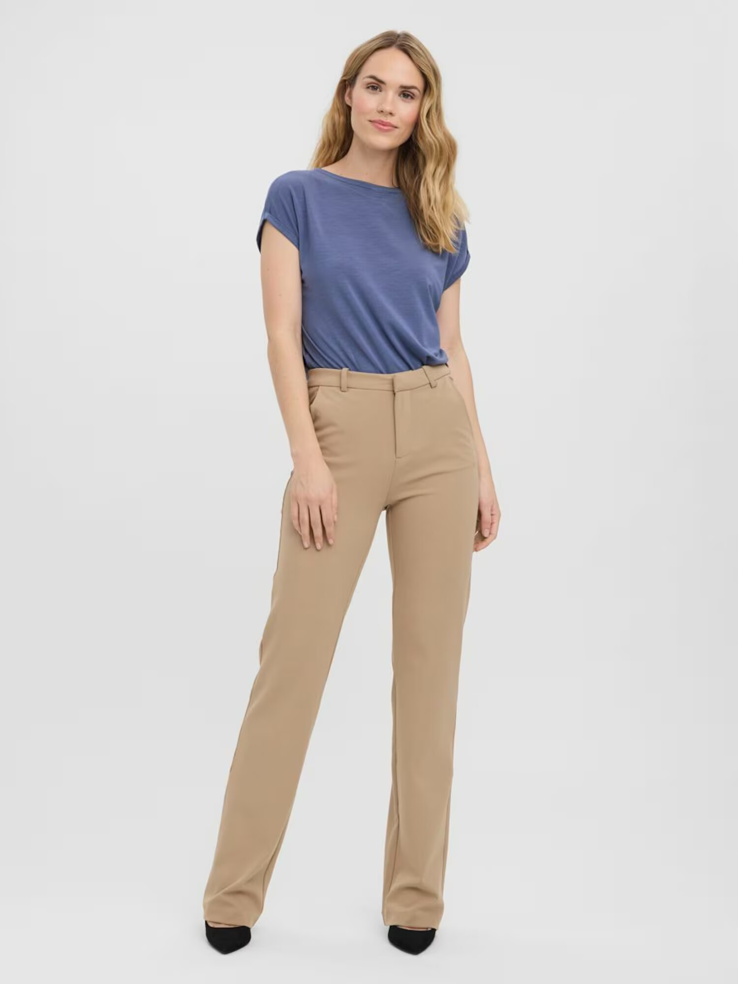 VERO MODA Pantaloni maro cămilă - Pled.ro