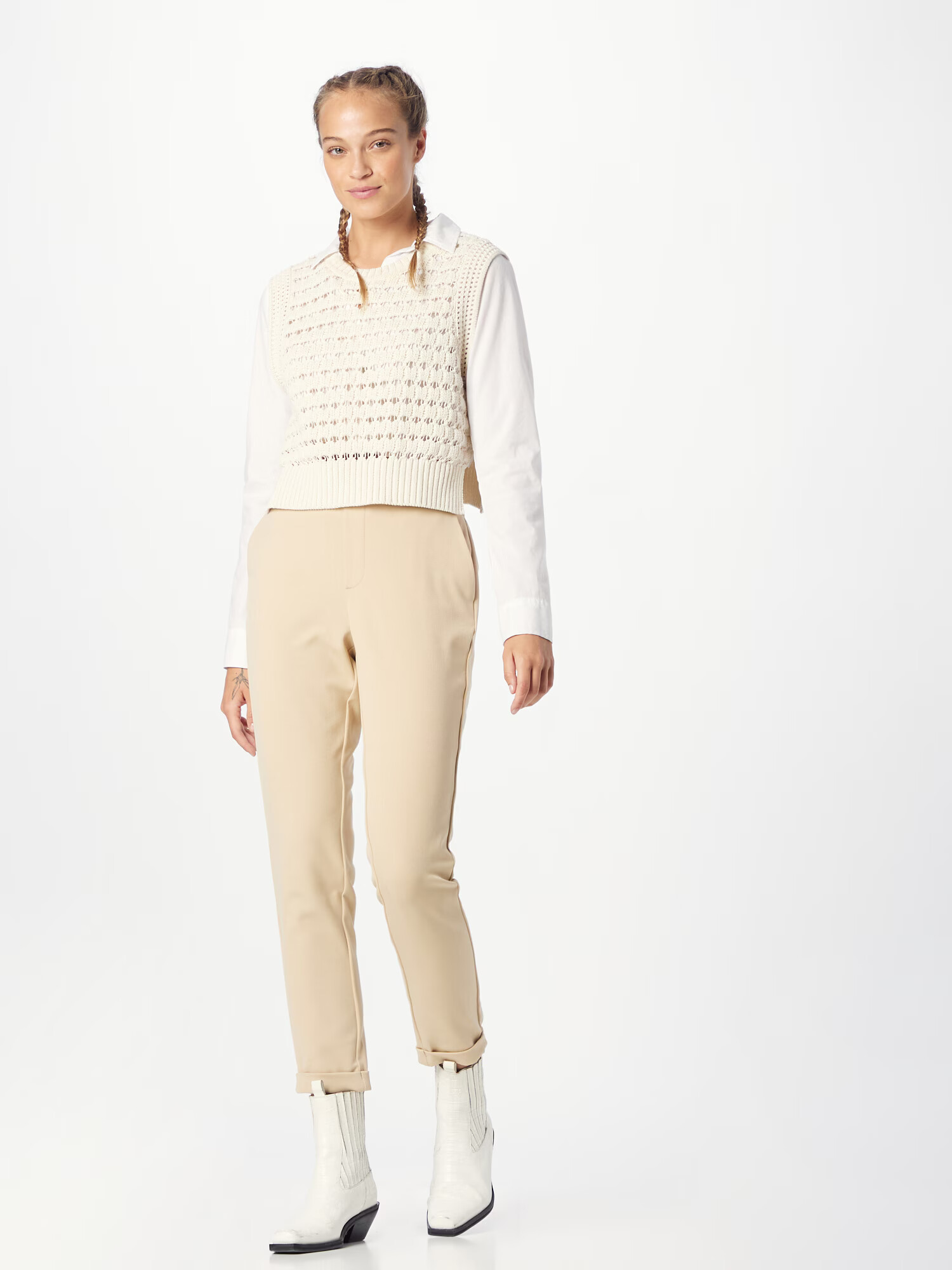 VERO MODA Pantaloni 'MAYA' bej deschis - Pled.ro