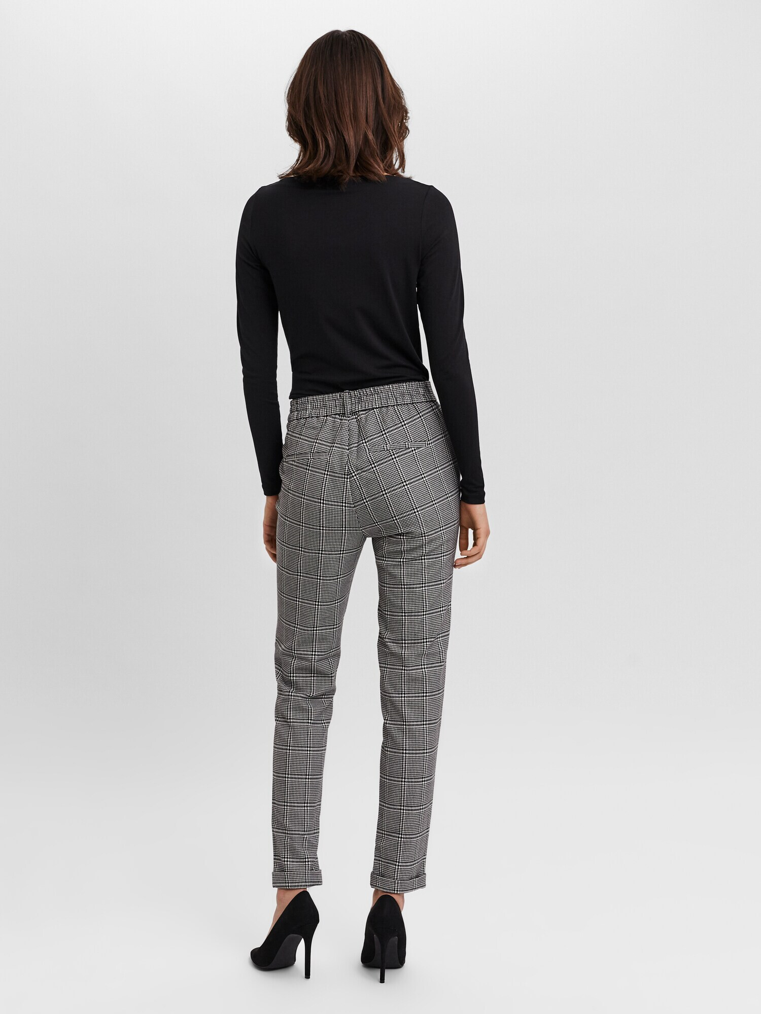 VERO MODA Pantaloni 'Maya' negru / alb - Pled.ro