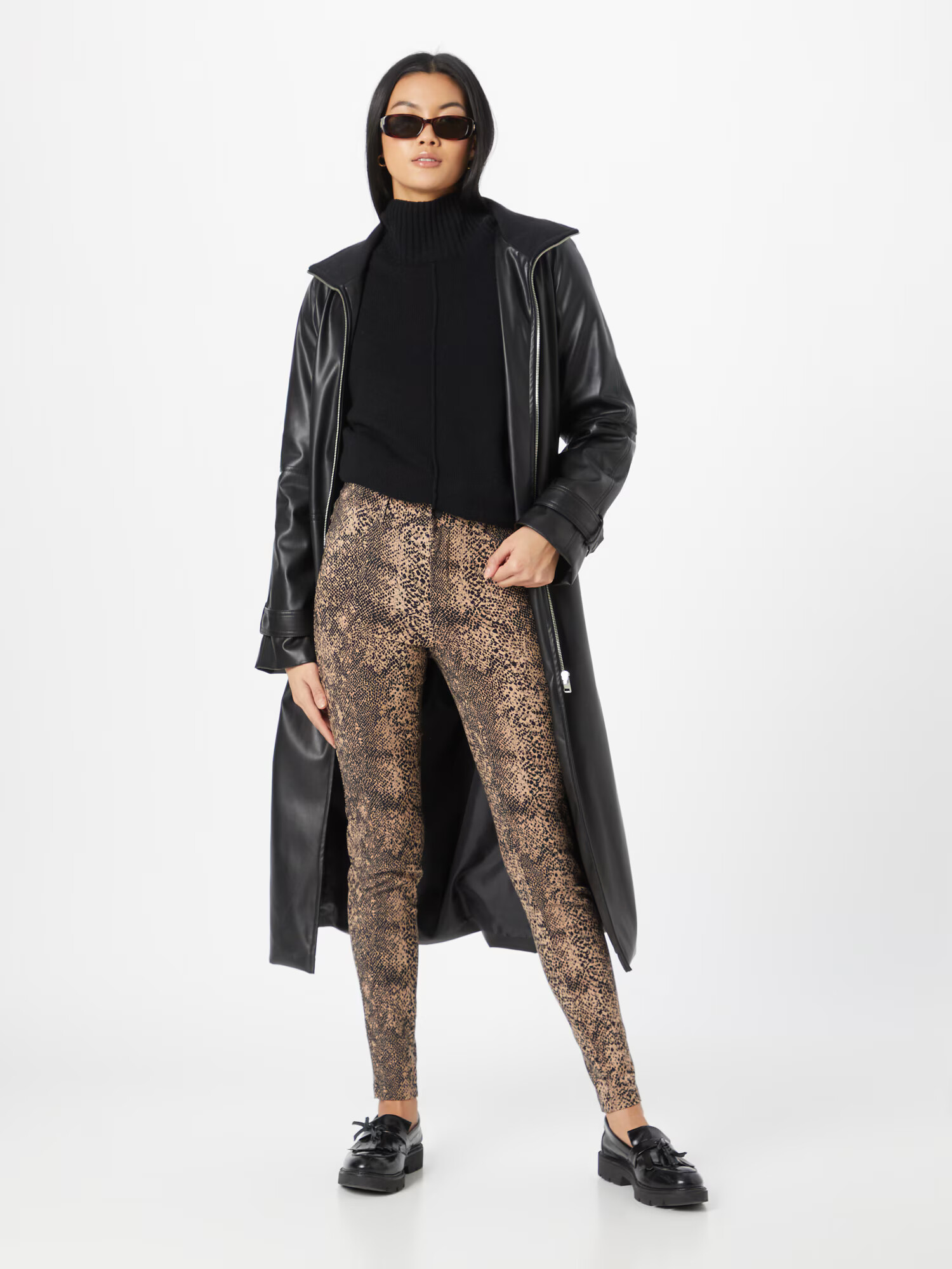 VERO MODA Pantaloni 'NALA' maro / negru - Pled.ro