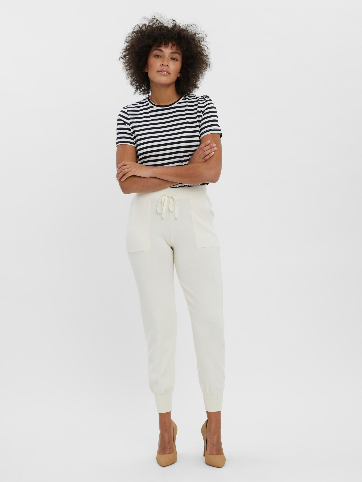 VERO MODA Pantaloni 'Nancy' alb - Pled.ro