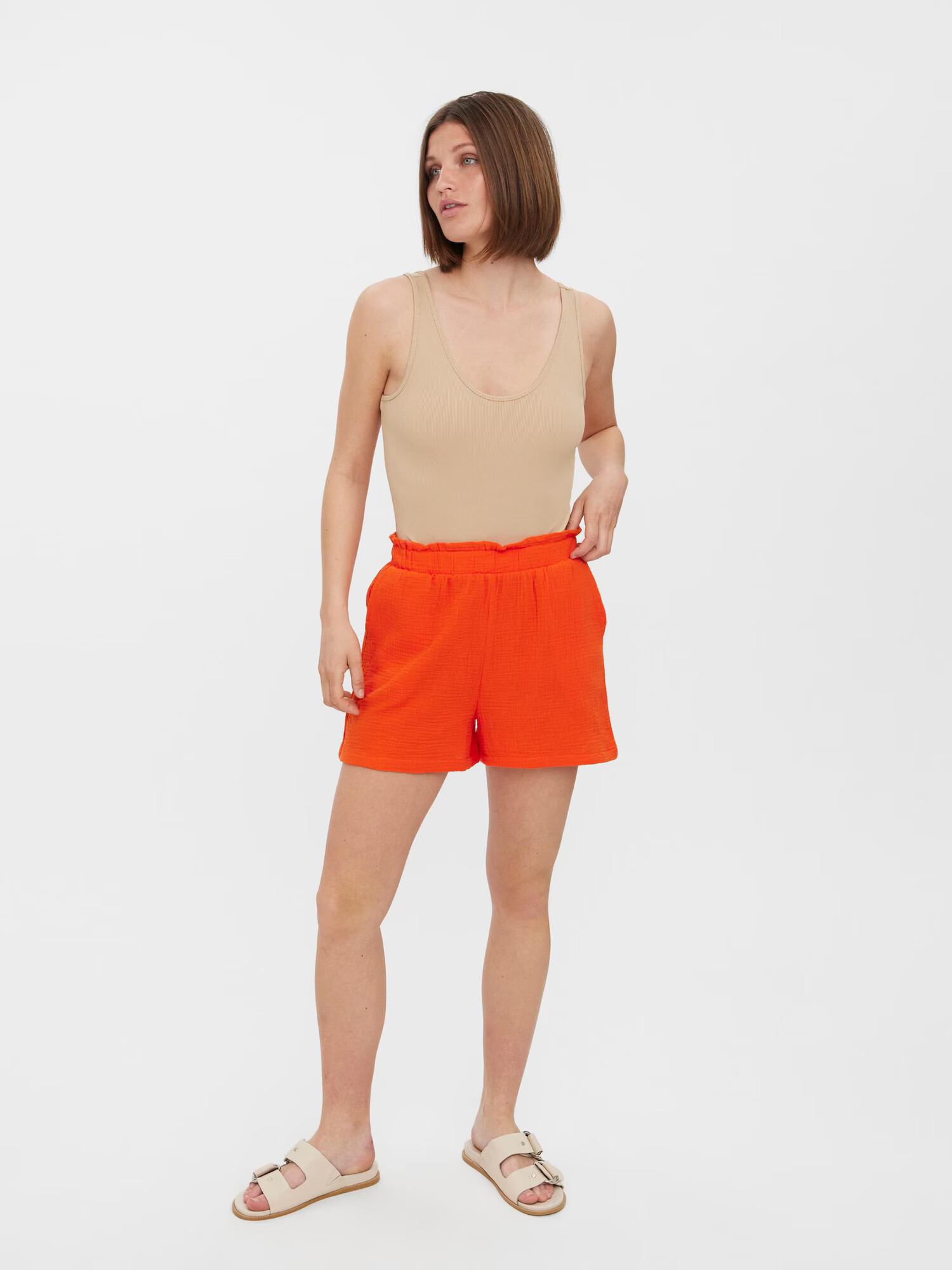 VERO MODA Pantaloni 'NATALI' portocaliu neon - Pled.ro