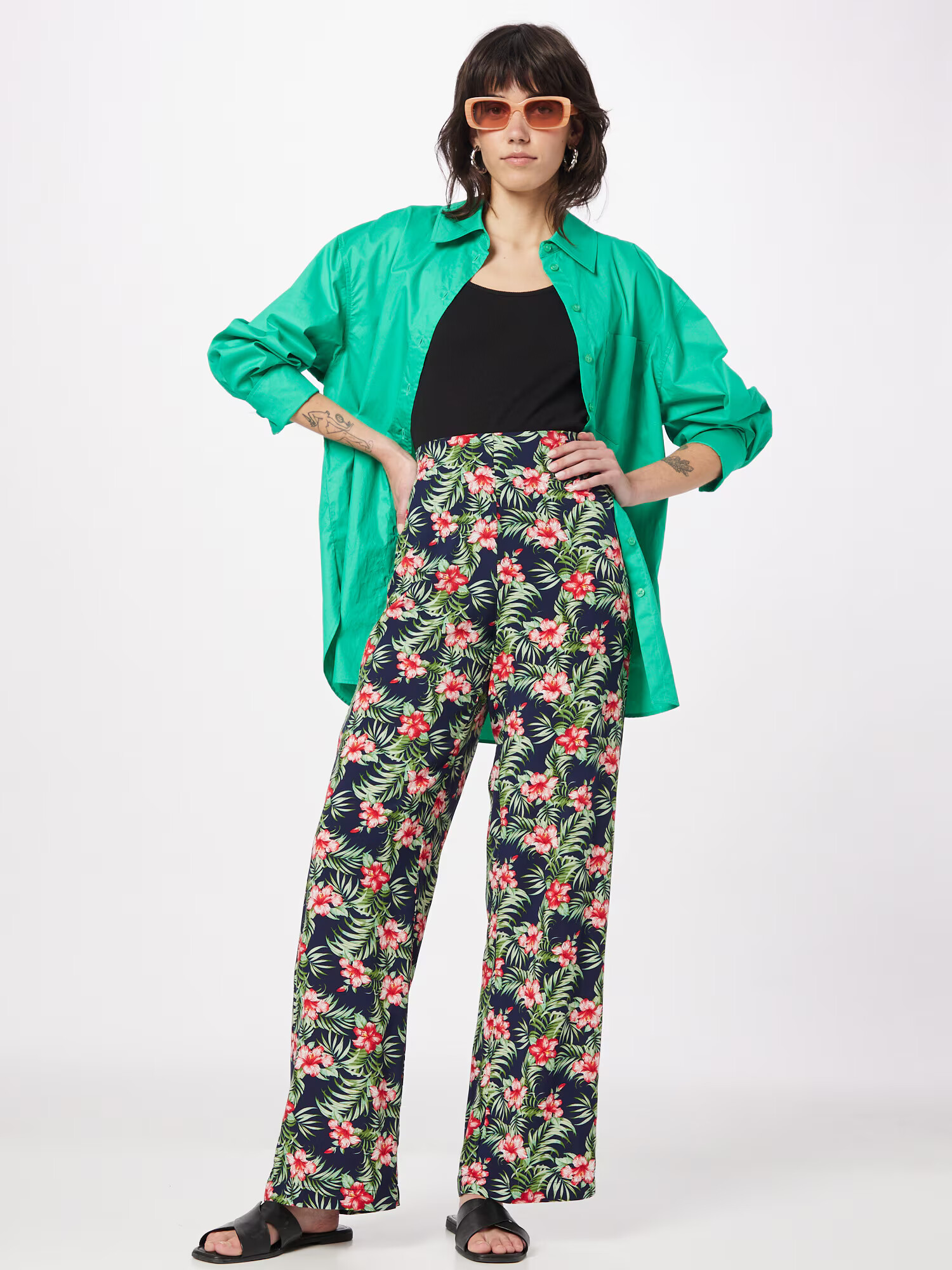 VERO MODA Pantaloni 'SIMPLY' albastru închis / verde iarbă / roșu - Pled.ro