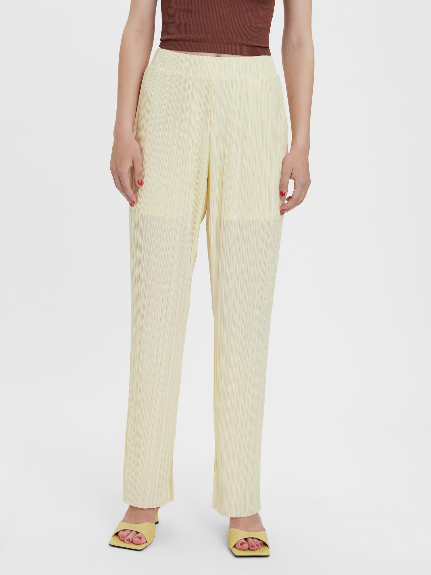 VERO MODA Pantaloni 'Sutton' galben deschis - Pled.ro