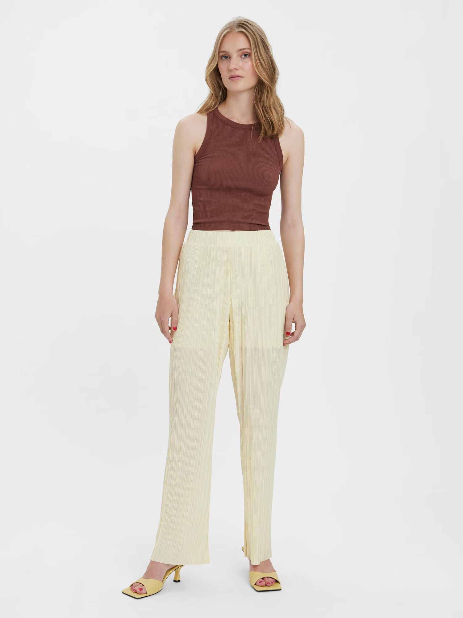 VERO MODA Pantaloni 'Sutton' galben deschis - Pled.ro