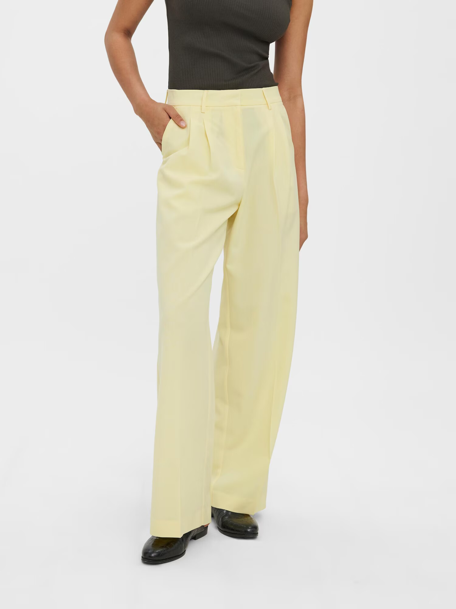 VERO MODA Pantaloni 'Troian' galben deschis - Pled.ro