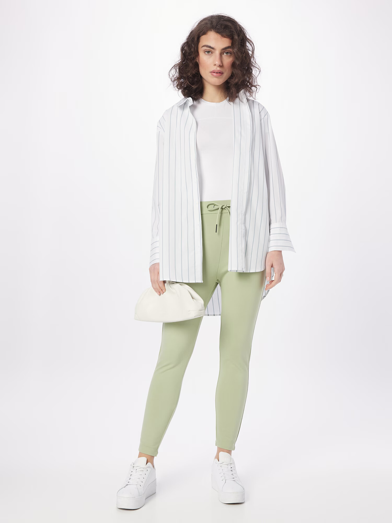 VERO MODA Pantaloni verde pastel - Pled.ro