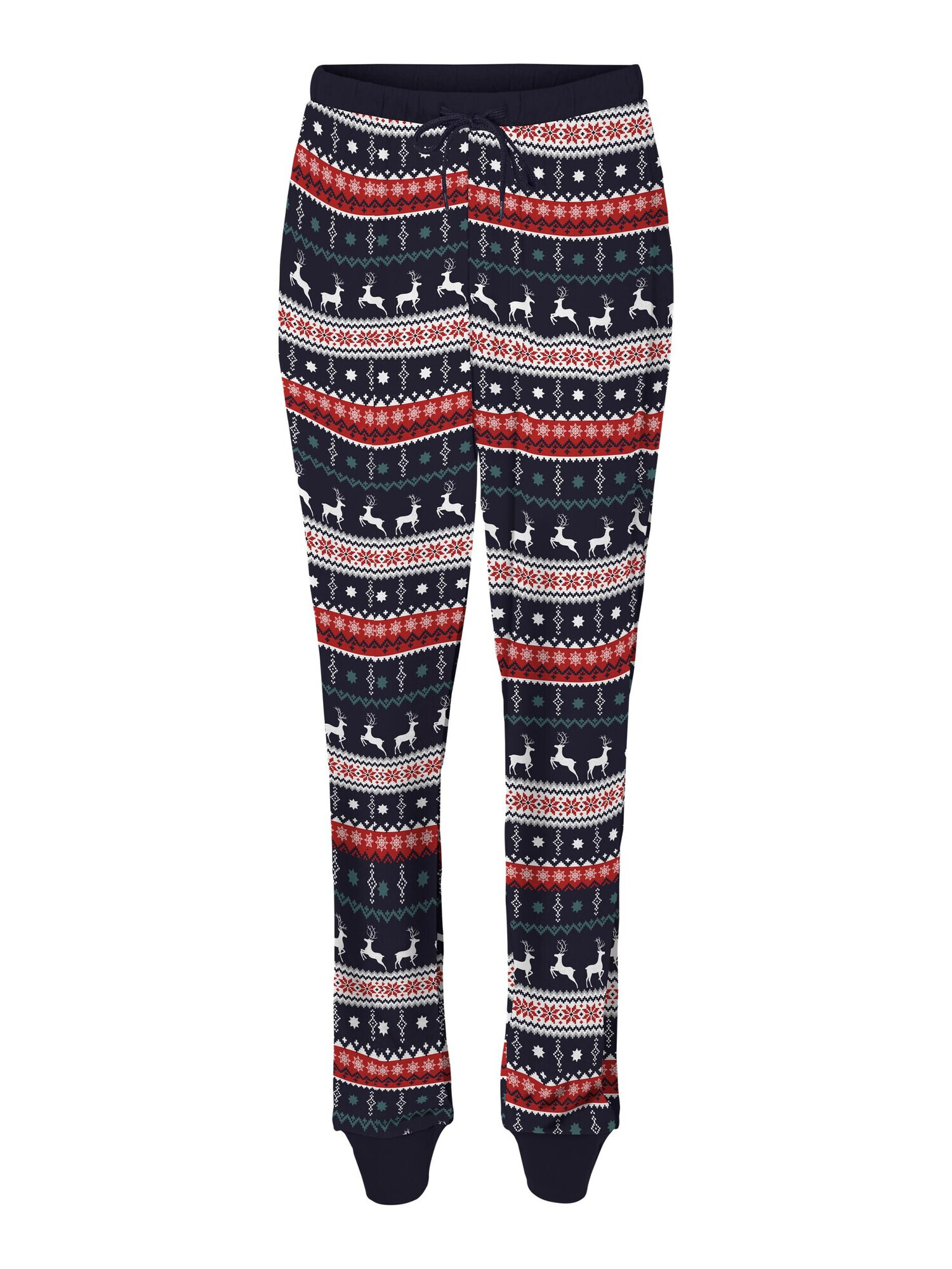 VERO MODA Pantaloni 'Xmas' bleumarin / roșu / alb - Pled.ro