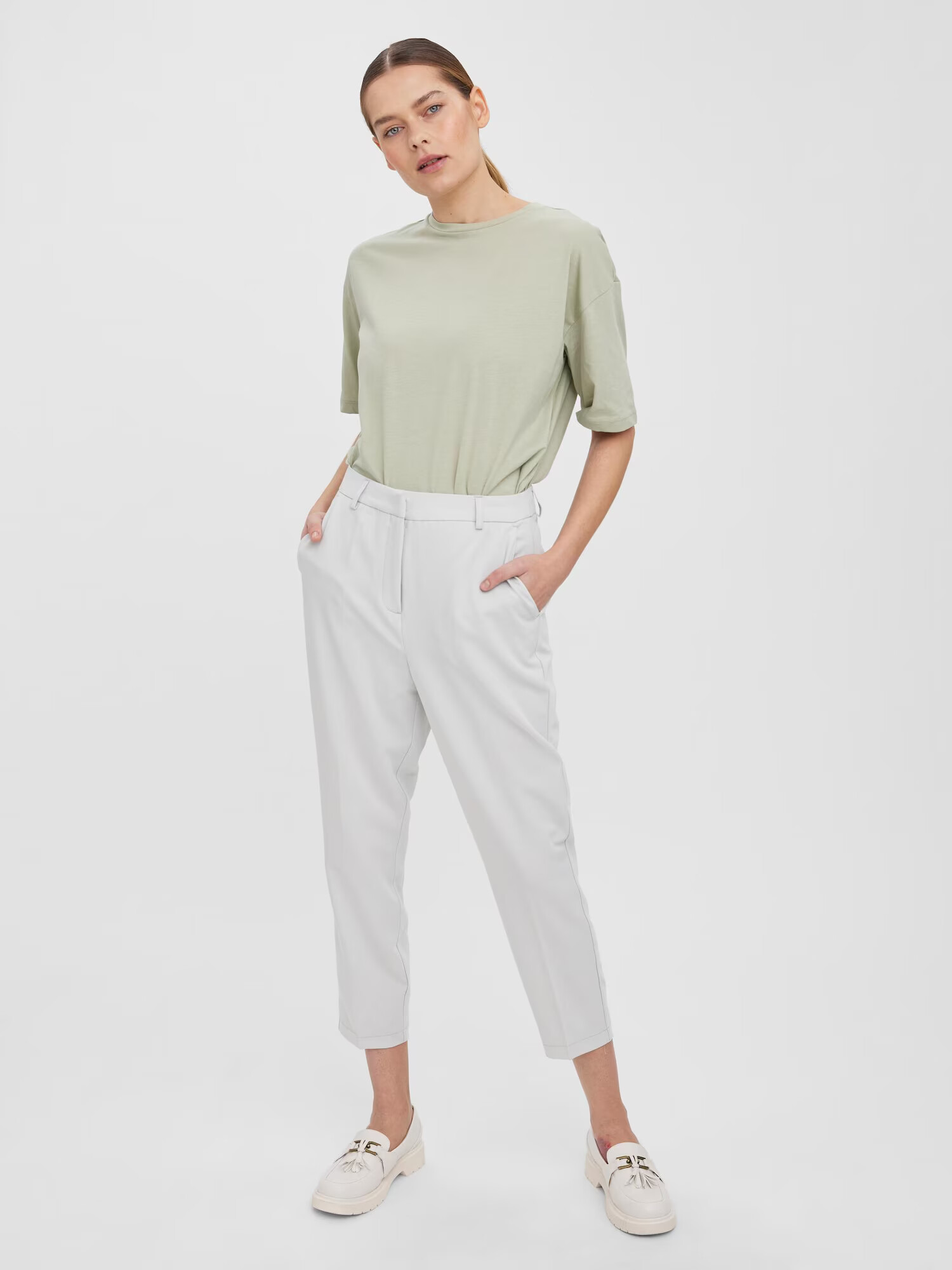 VERO MODA Pantaloni 'Zelda' gri - Pled.ro