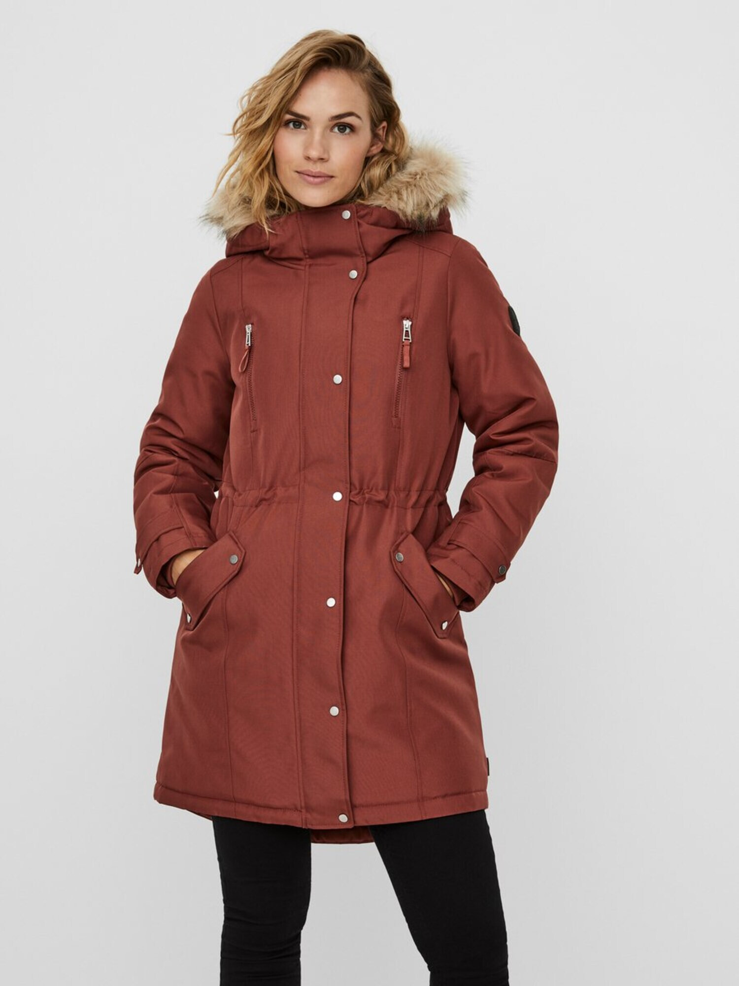 VERO MODA Parka de iarnă 'EXPEDITIONTRACK' maro ruginiu - Pled.ro