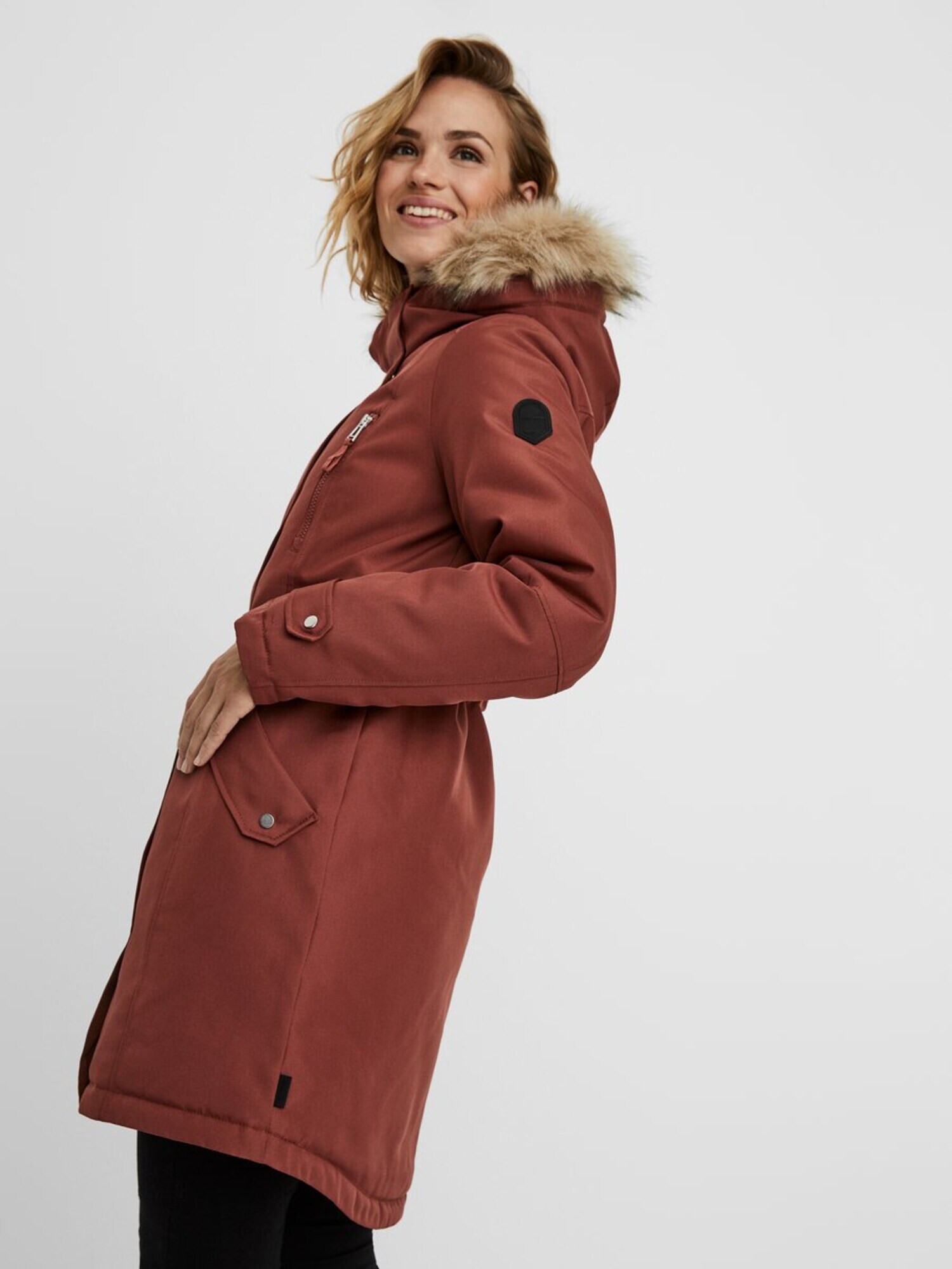 VERO MODA Parka de iarnă 'EXPEDITIONTRACK' maro ruginiu - Pled.ro