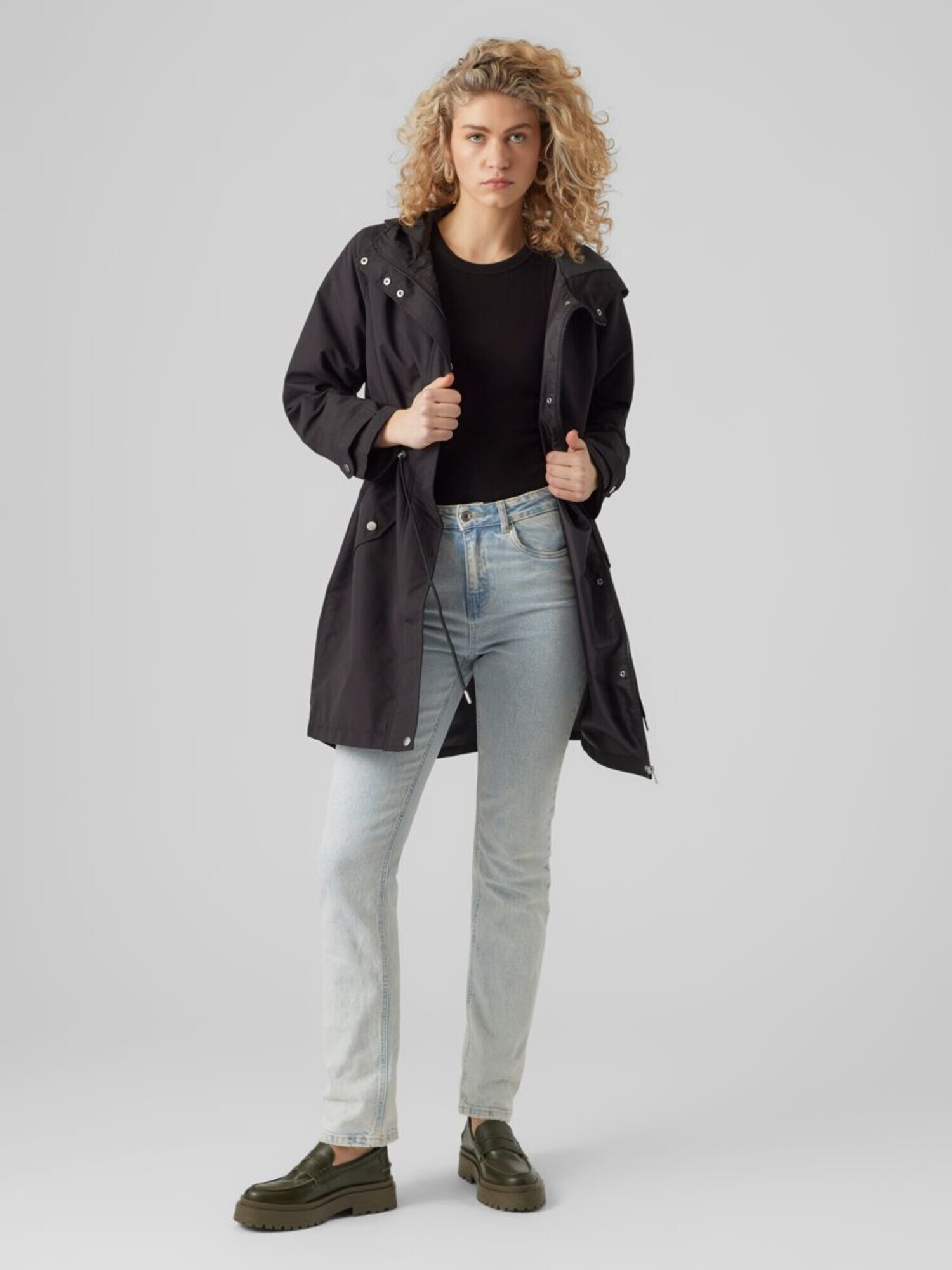 VERO MODA Parka de primăvară-toamnă 'Everly' negru - Pled.ro