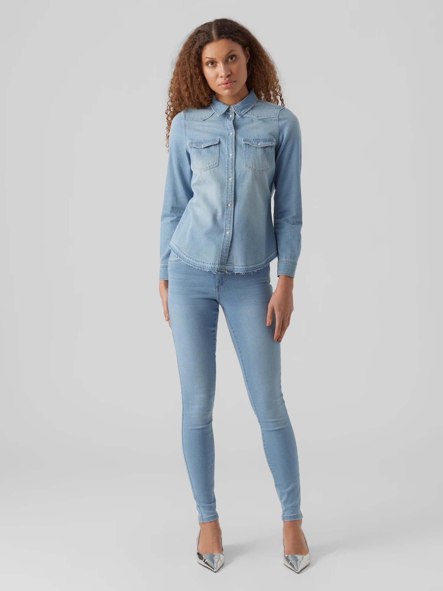 Vero Moda Petite Bluză 'MARIA' albastru deschis - Pled.ro