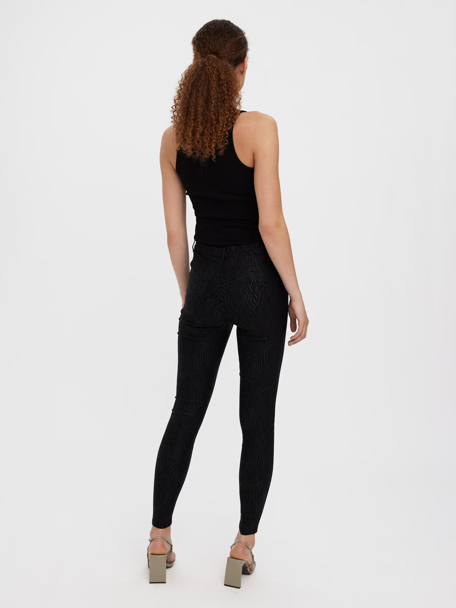 Vero Moda Petite Pantaloni 'SOPHIA' gri închis / negru - Pled.ro