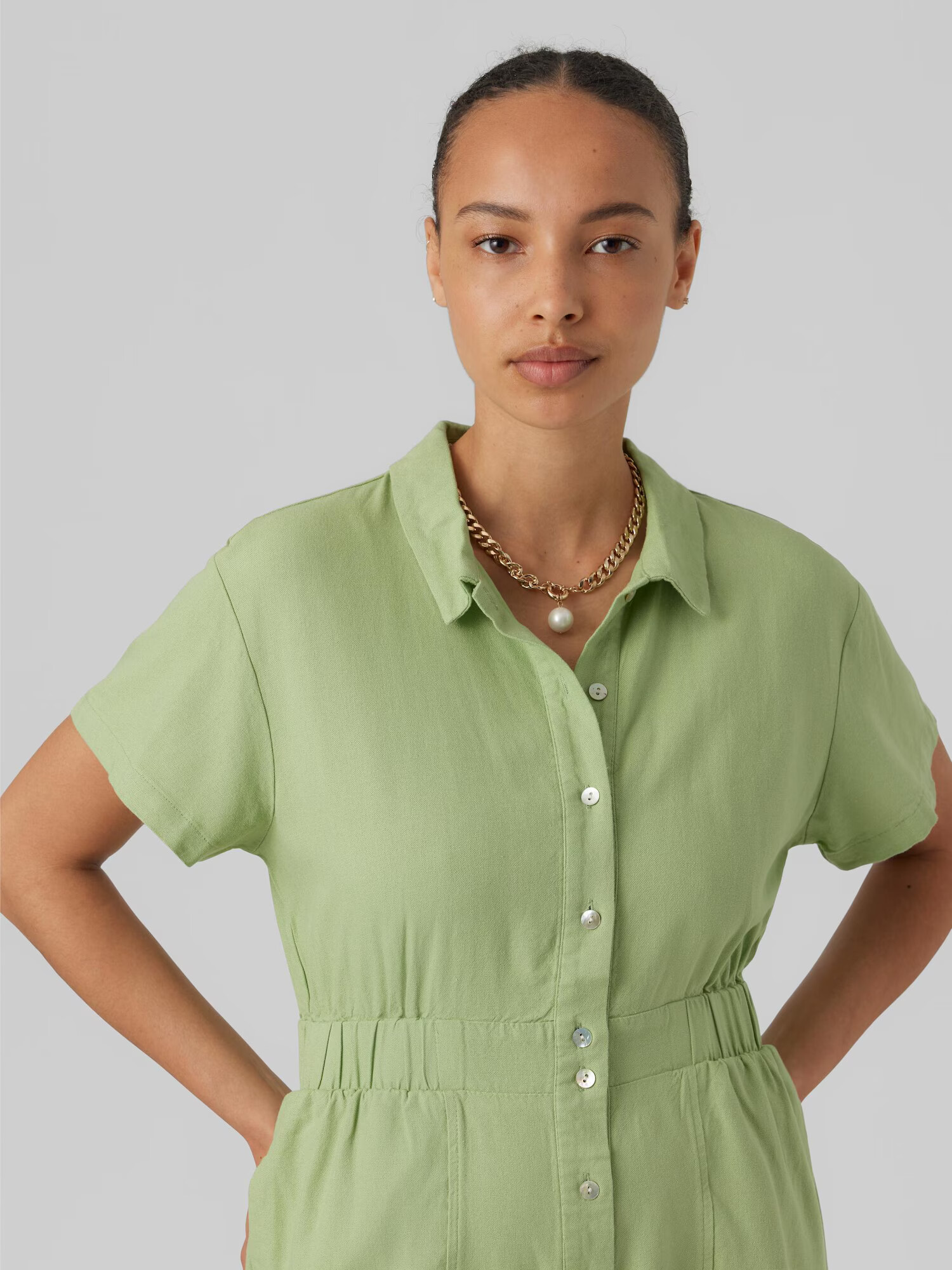 Vero Moda Petite Salopeta 'MYMILO' verde măr - Pled.ro