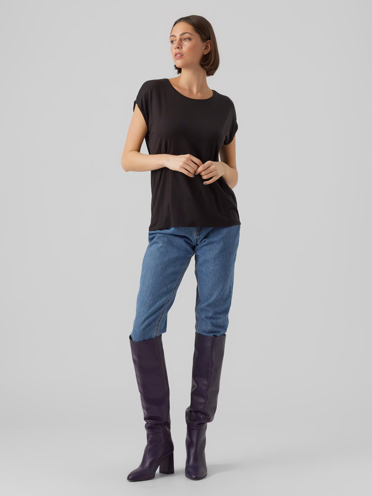 Vero Moda Petite Tricou 'SAVA' negru - Pled.ro