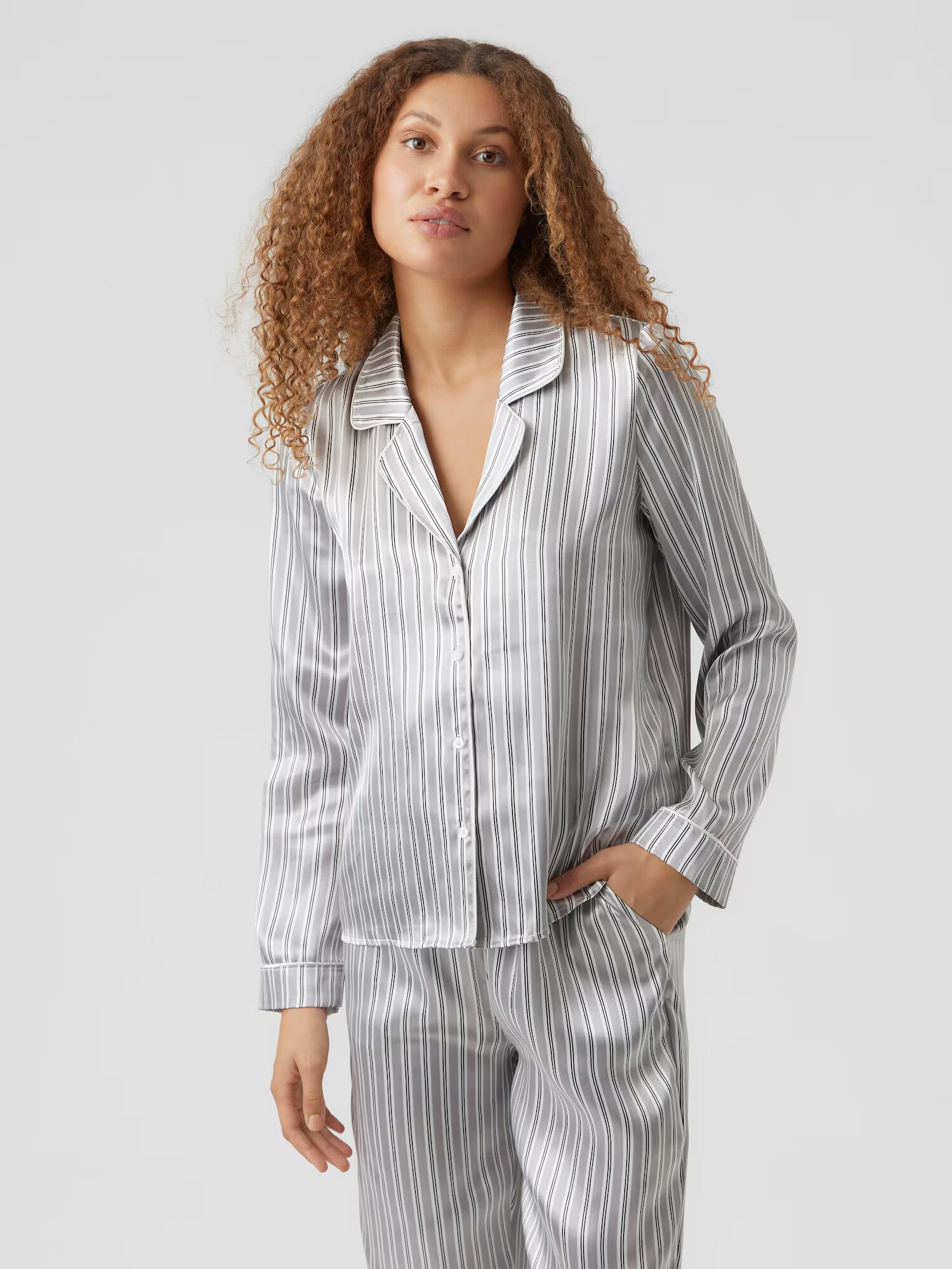 VERO MODA Pijama 'LENNY' gri / negru / alb - Pled.ro