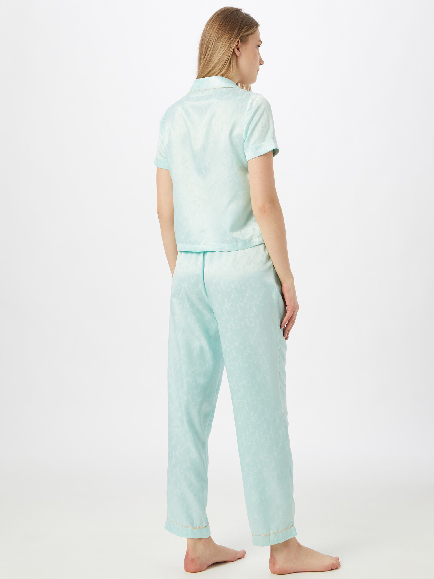 VERO MODA Pijama 'NINA' crem / albastru deschis / alb - Pled.ro