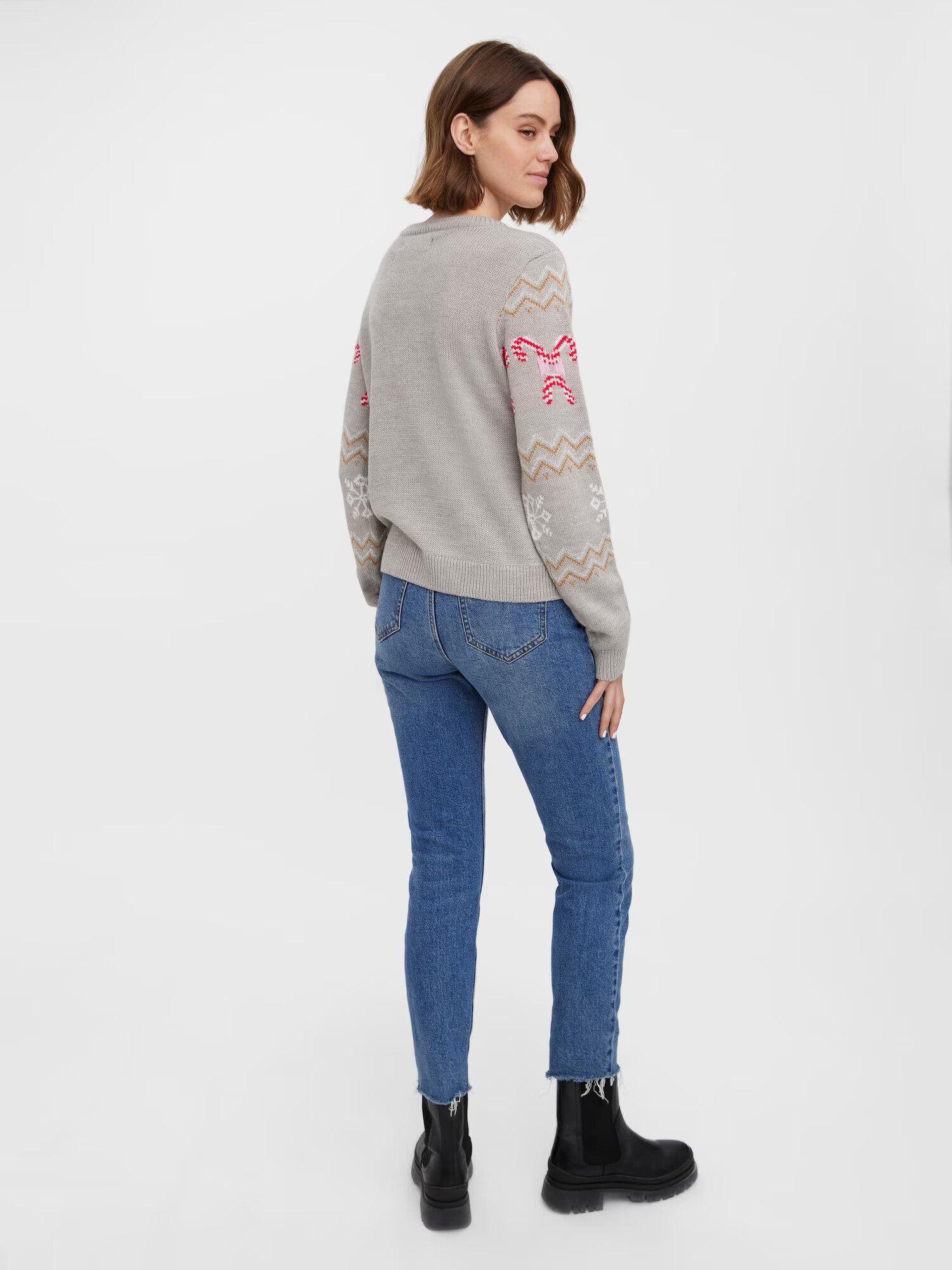 VERO MODA Pulover 'CANDY CANE' gri / mai multe culori - Pled.ro