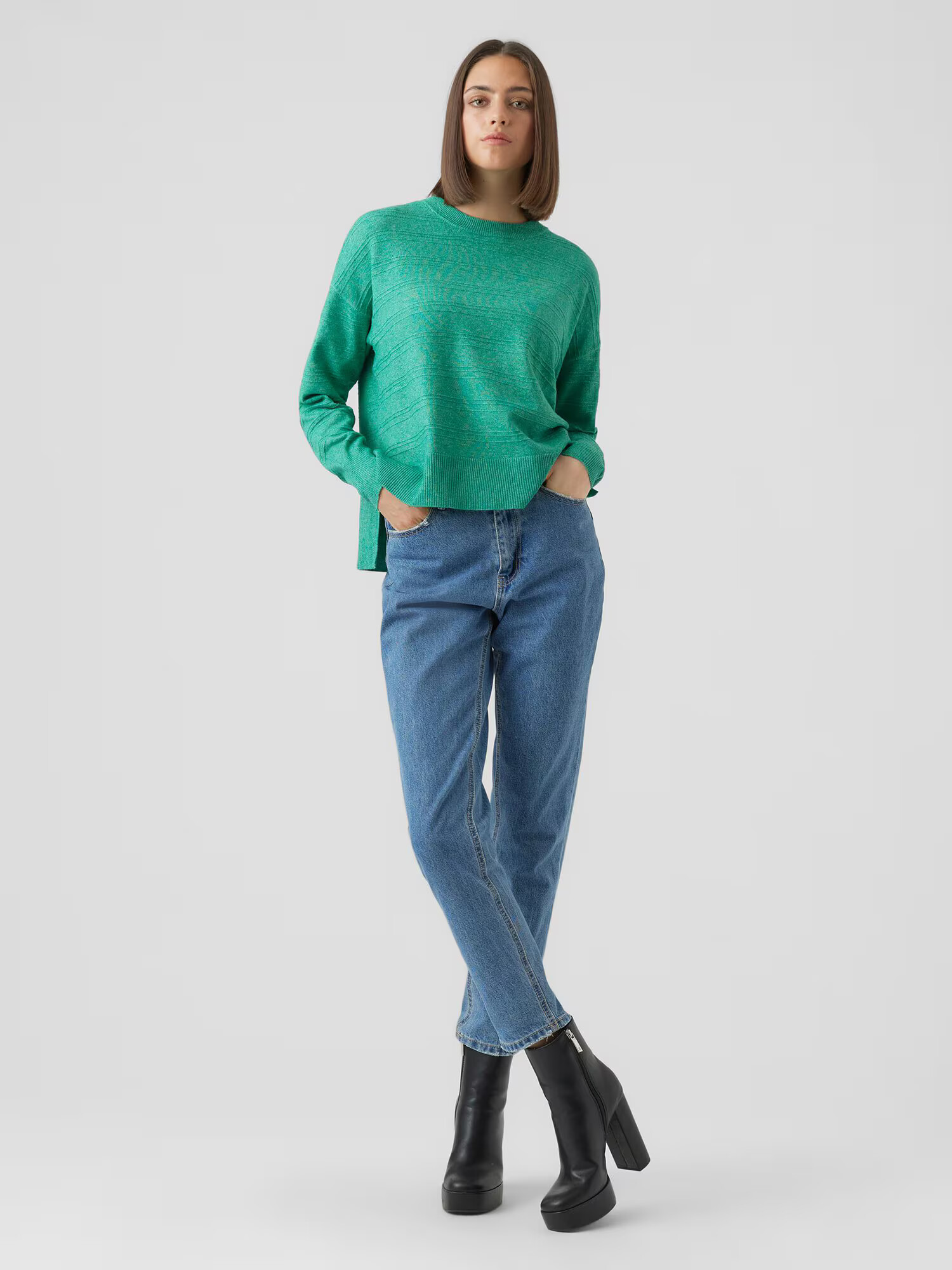 VERO MODA Pulover 'DOLLY' verde - Pled.ro