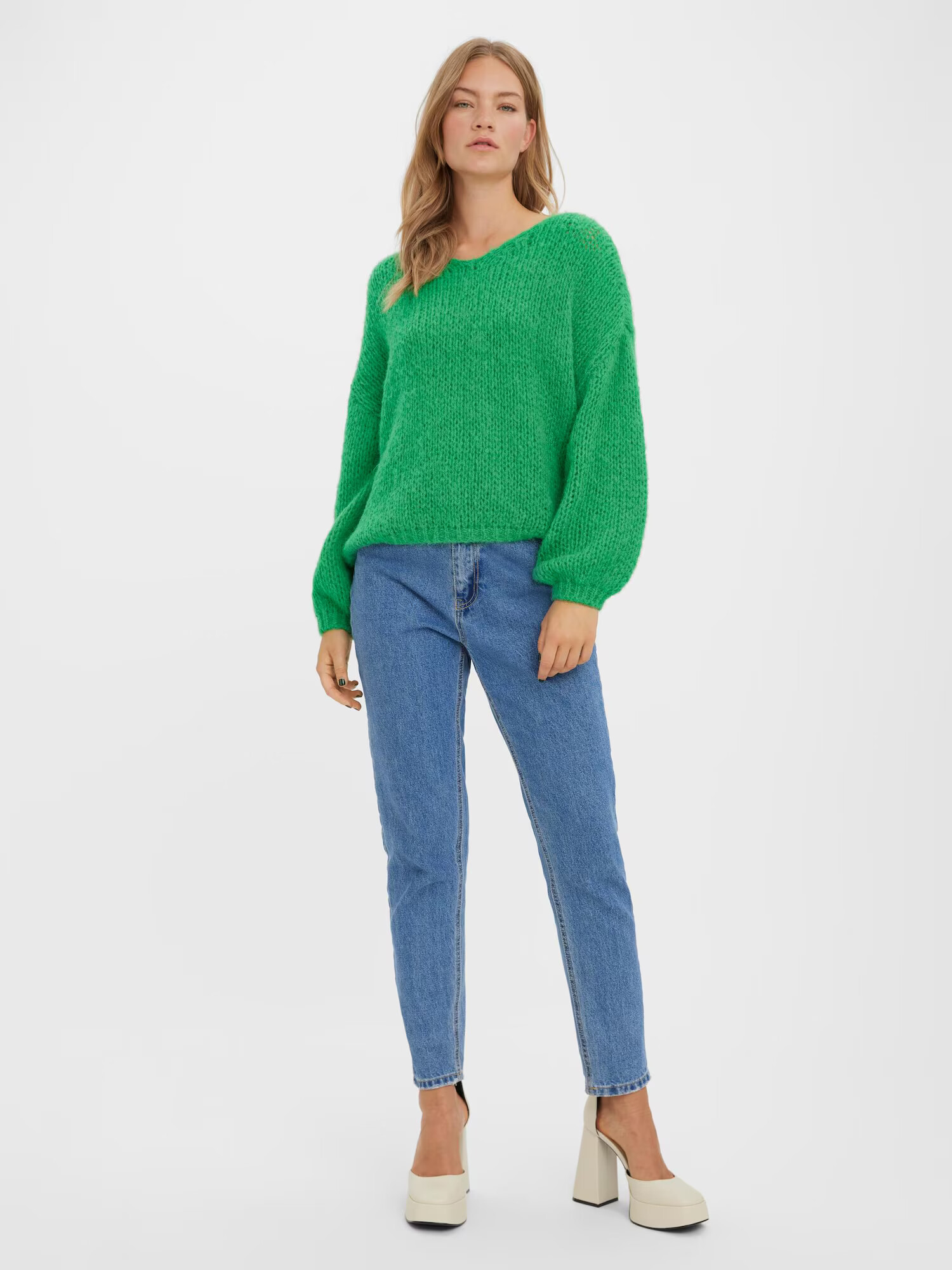 VERO MODA Pulover 'Erin' verde - Pled.ro