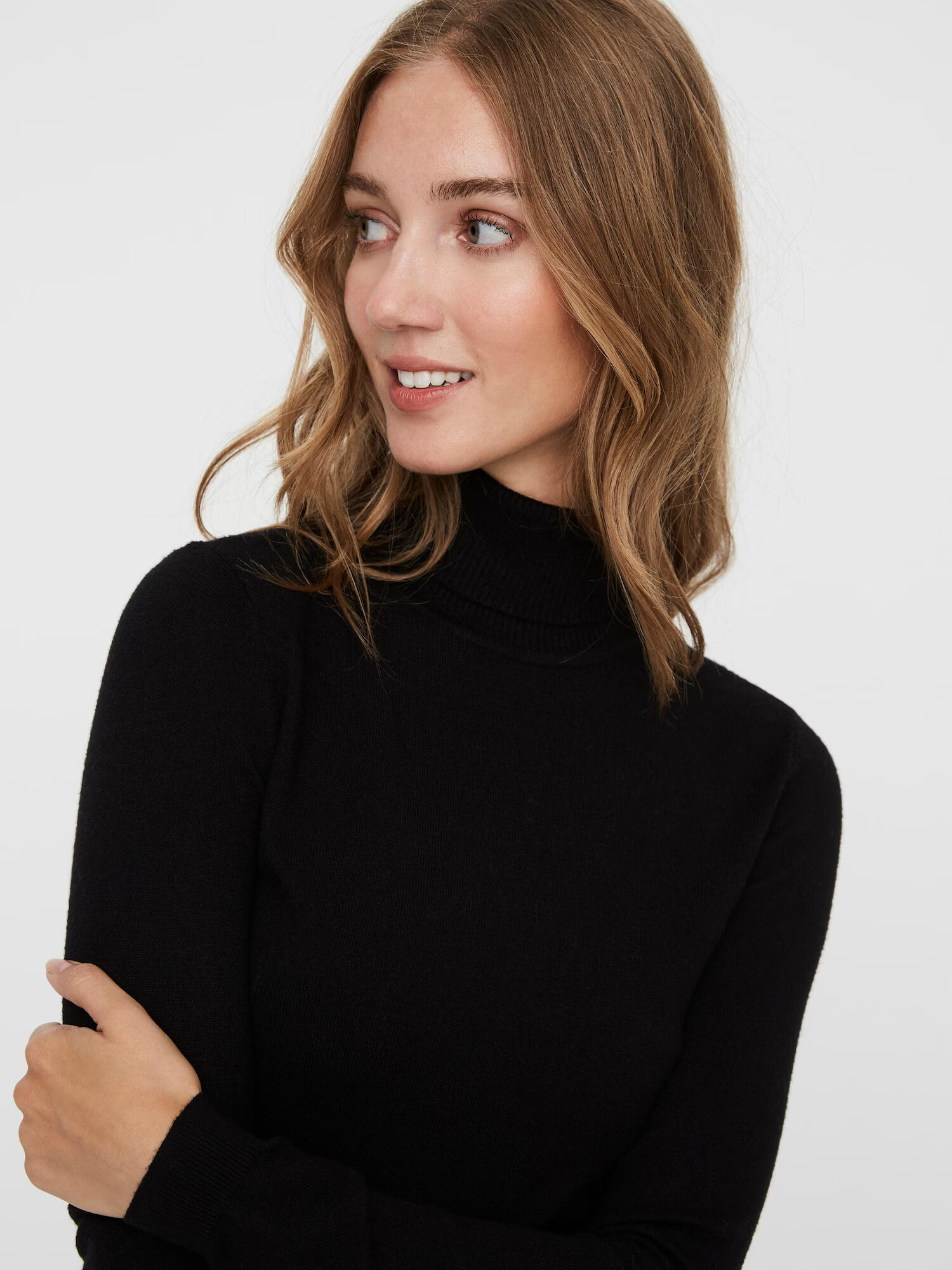 VERO MODA Pulover 'Happiness' negru - Pled.ro