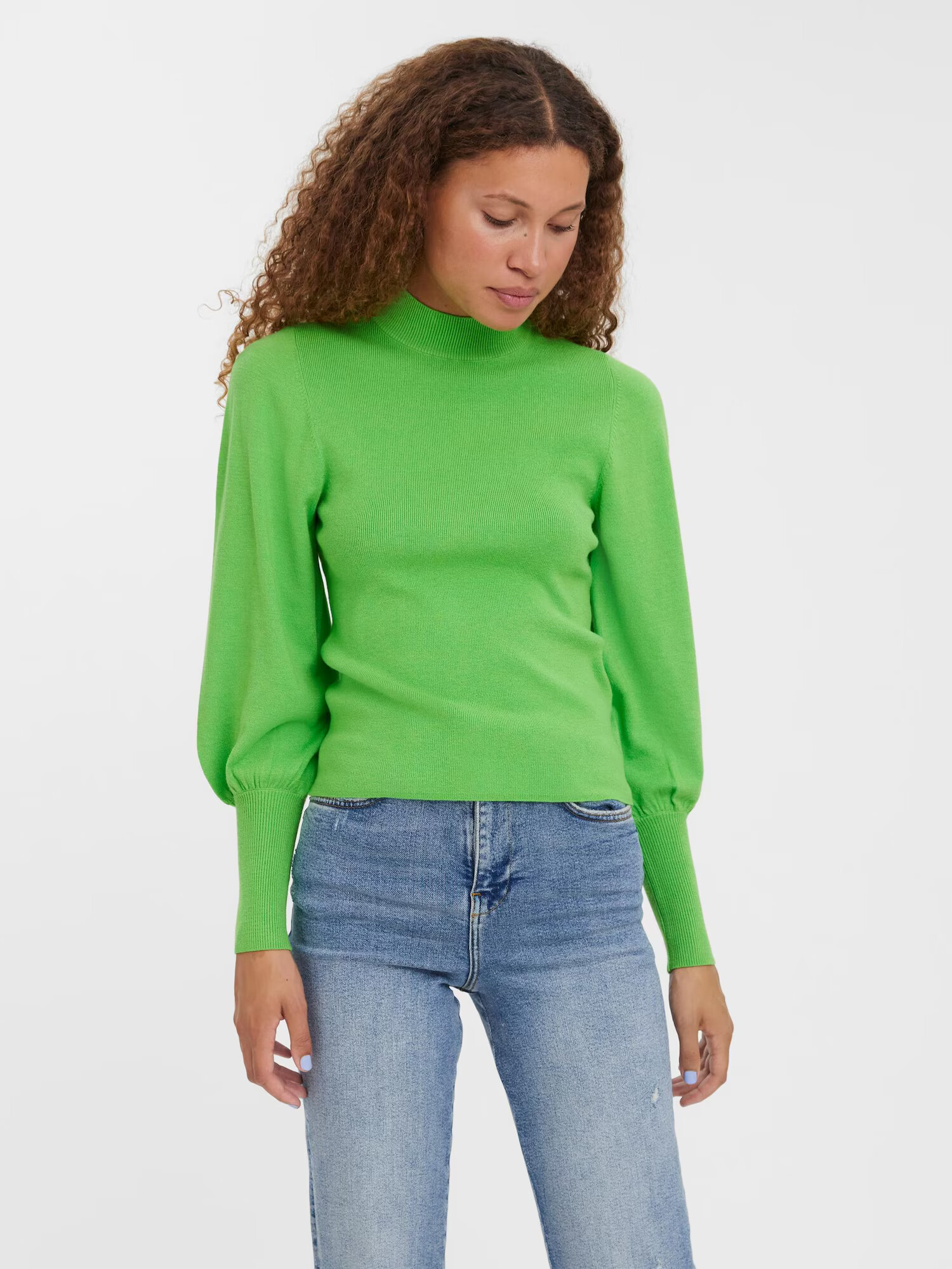 VERO MODA Pulover 'Holly Karis' verde limetă - Pled.ro