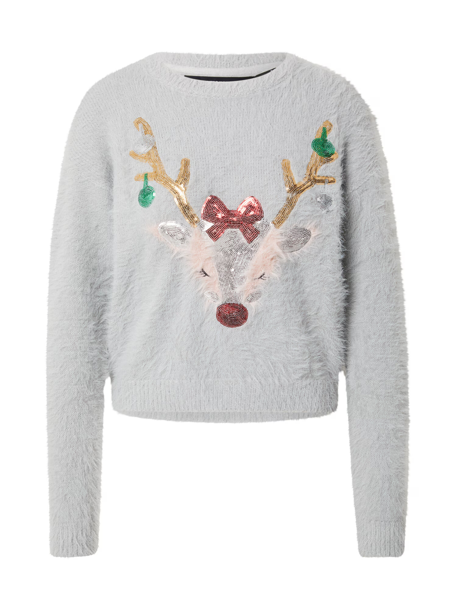 VERO MODA Pulover 'Jolly Deer' maro deschis / gri / verde / roz / roșu - Pled.ro