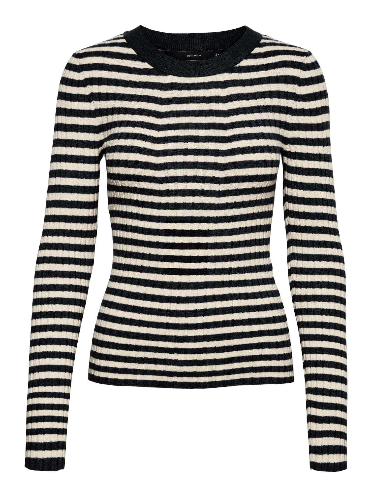 VERO MODA Pulover 'Kiki' negru / alb natural - Pled.ro