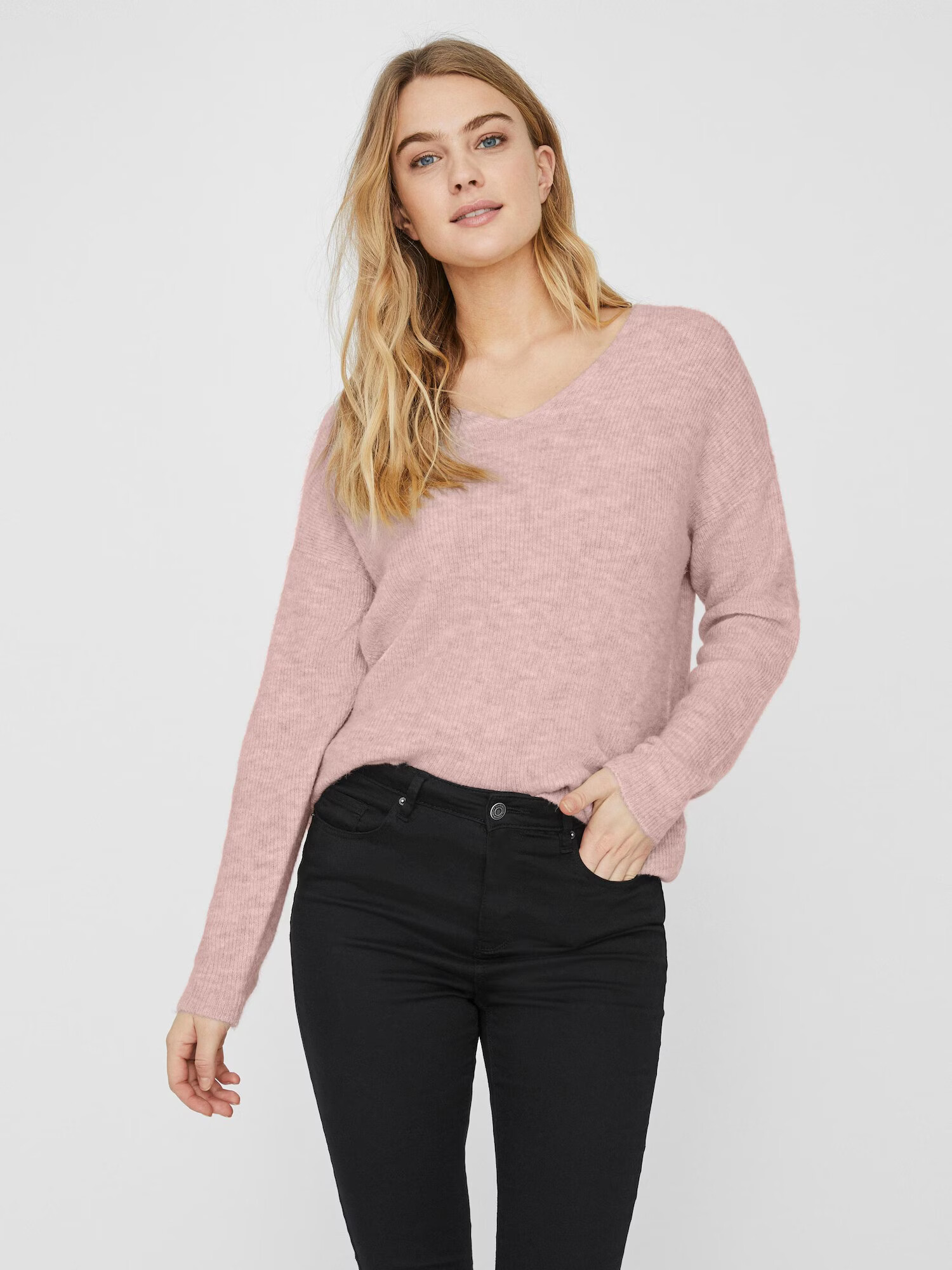 VERO MODA Pulover 'Lefile' roz pastel - Pled.ro