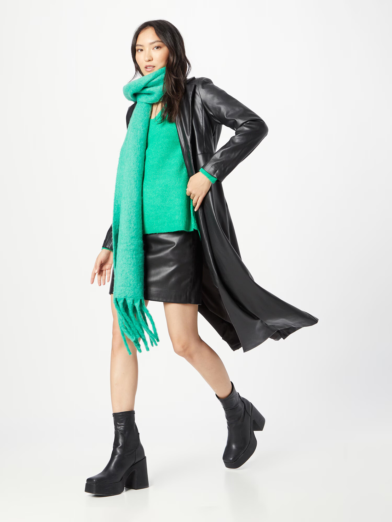 VERO MODA Pulover 'LEFILE' verde - Pled.ro