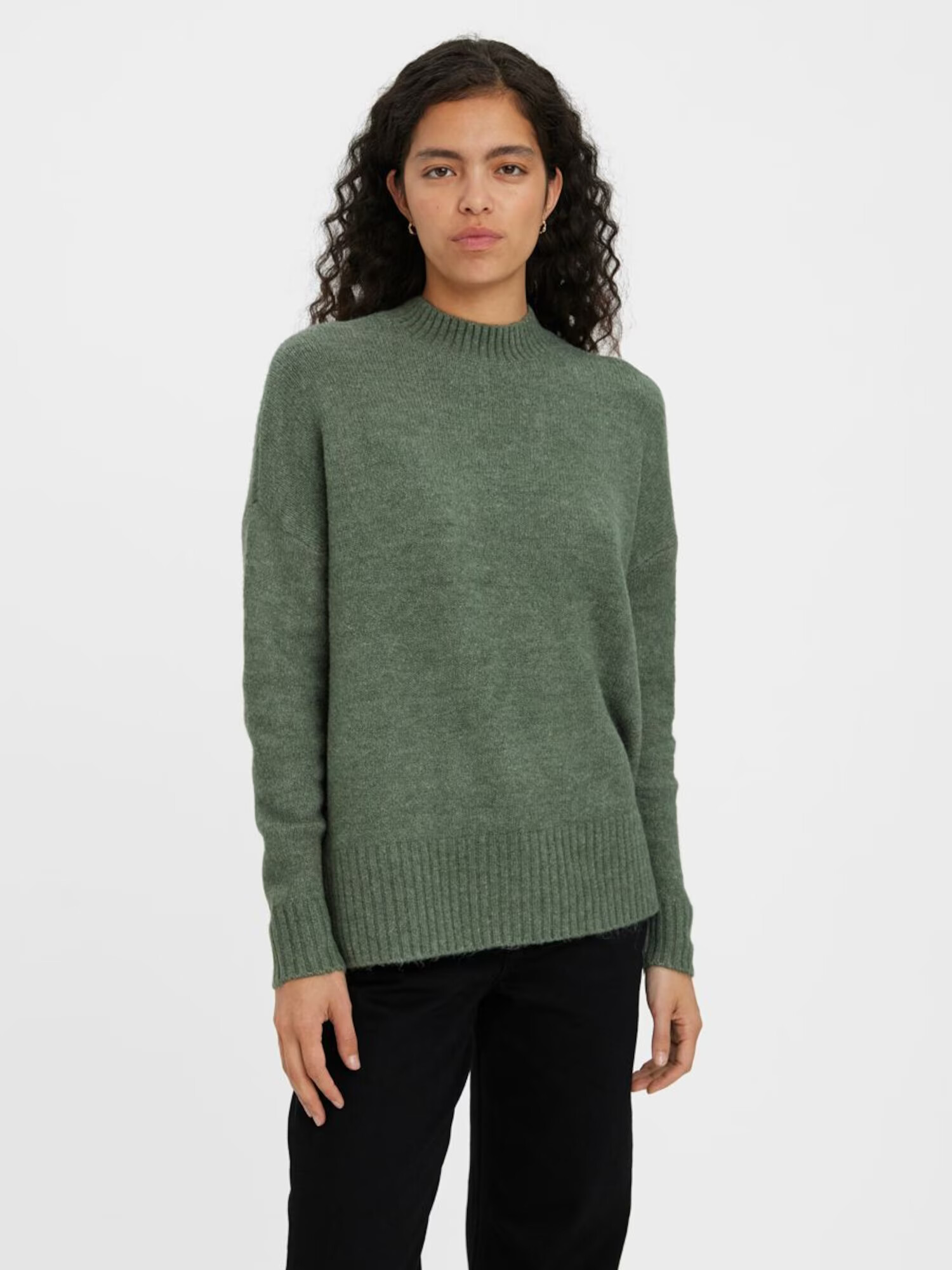 VERO MODA Pulover 'LEFILE' verde închis - Pled.ro