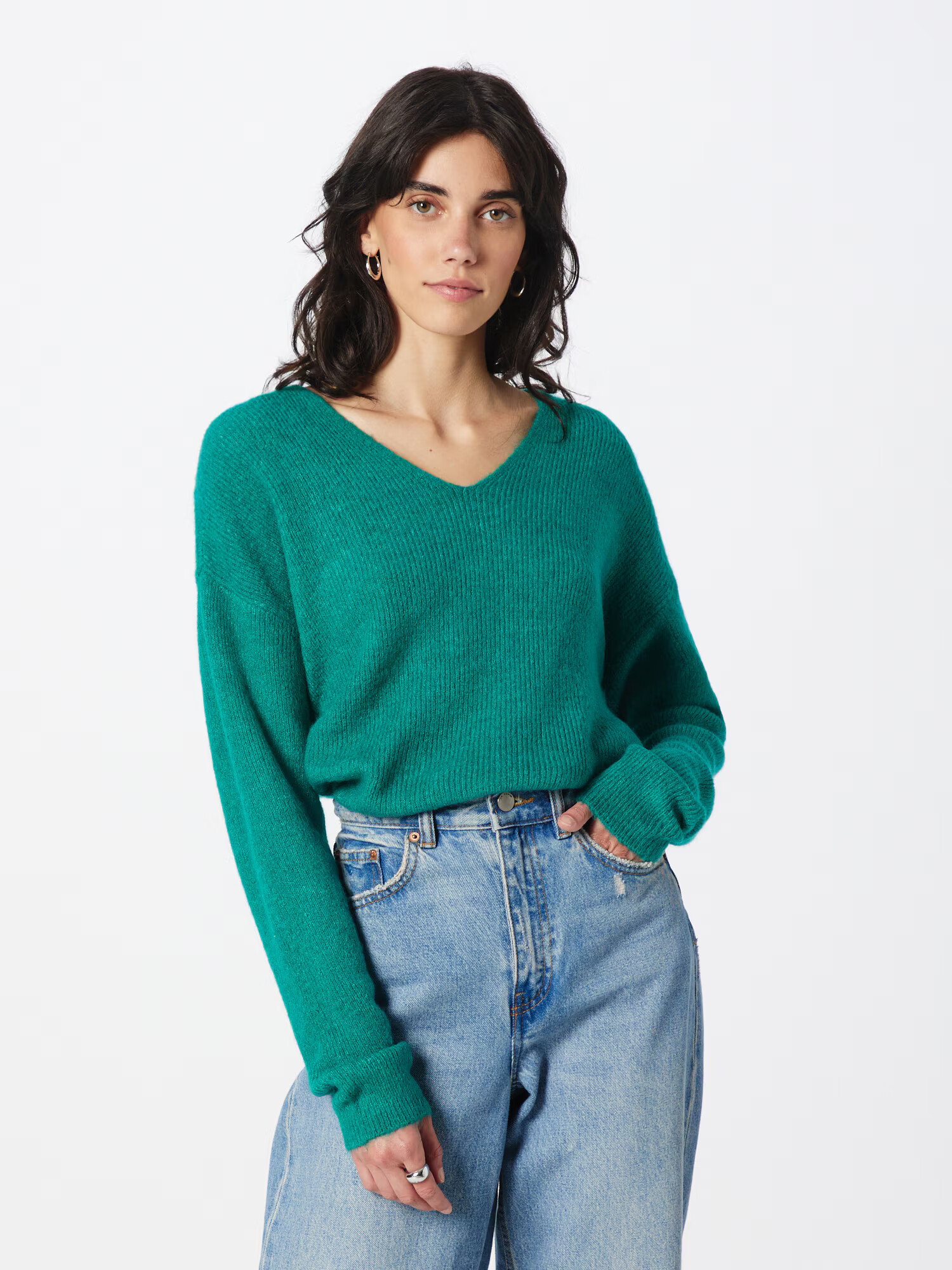 VERO MODA Pulover 'Lefile' verde smarald - Pled.ro