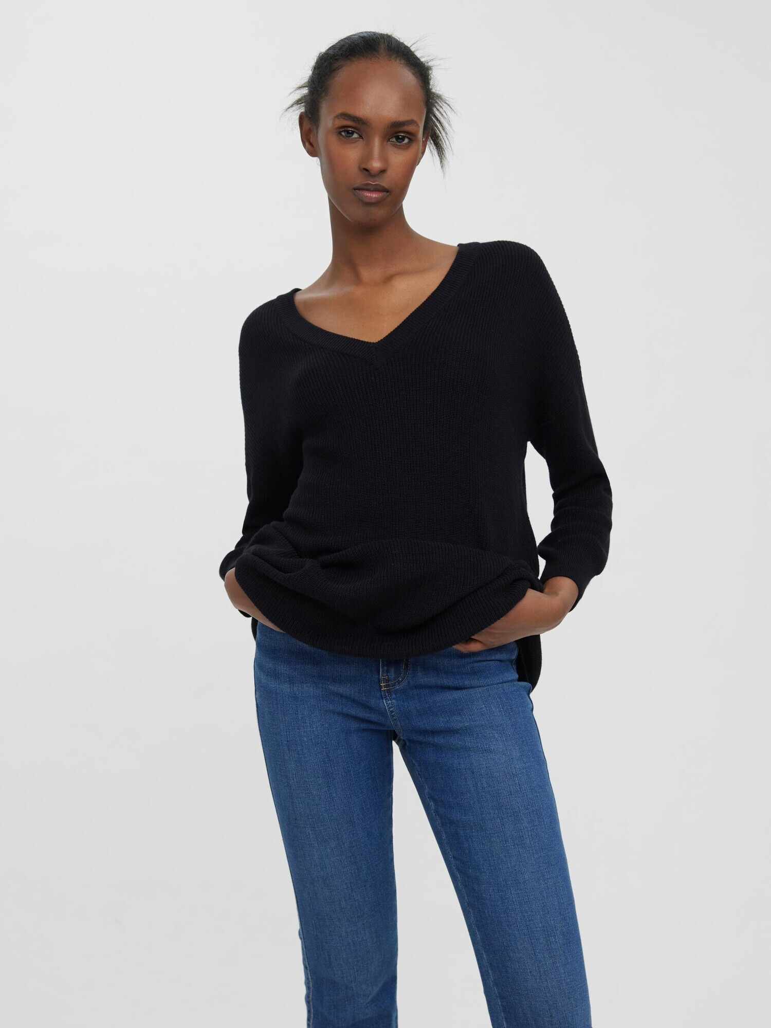 VERO MODA Pulover 'Lexsun' negru - Pled.ro