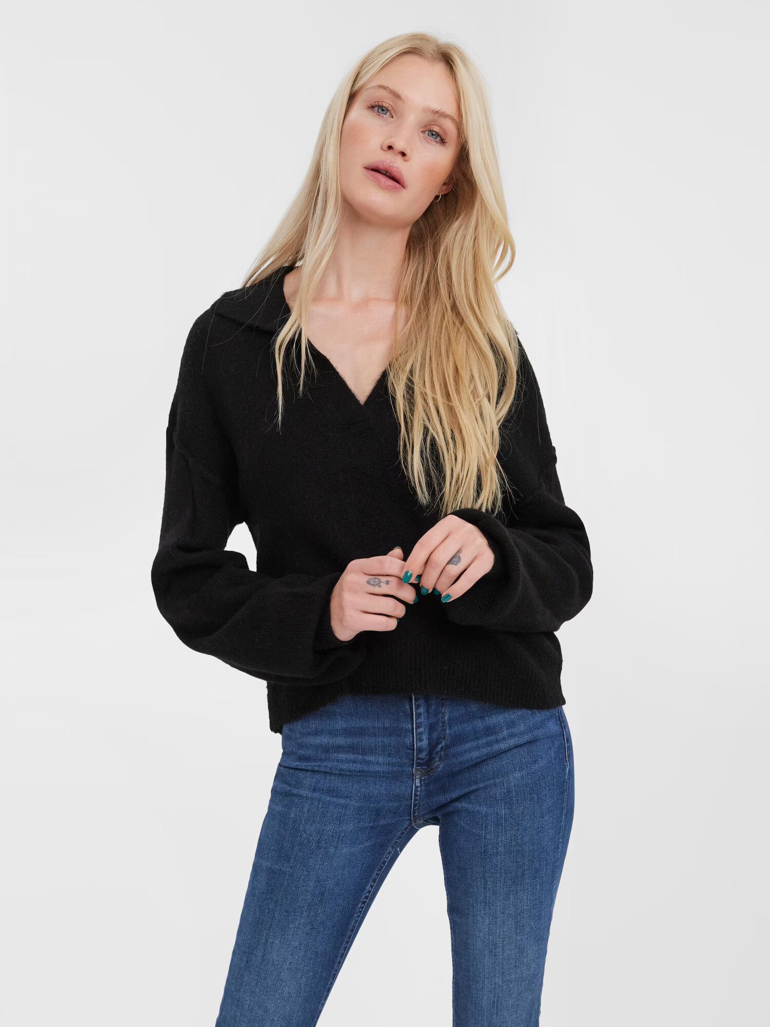 VERO MODA Pulover 'LUCI' negru - Pled.ro