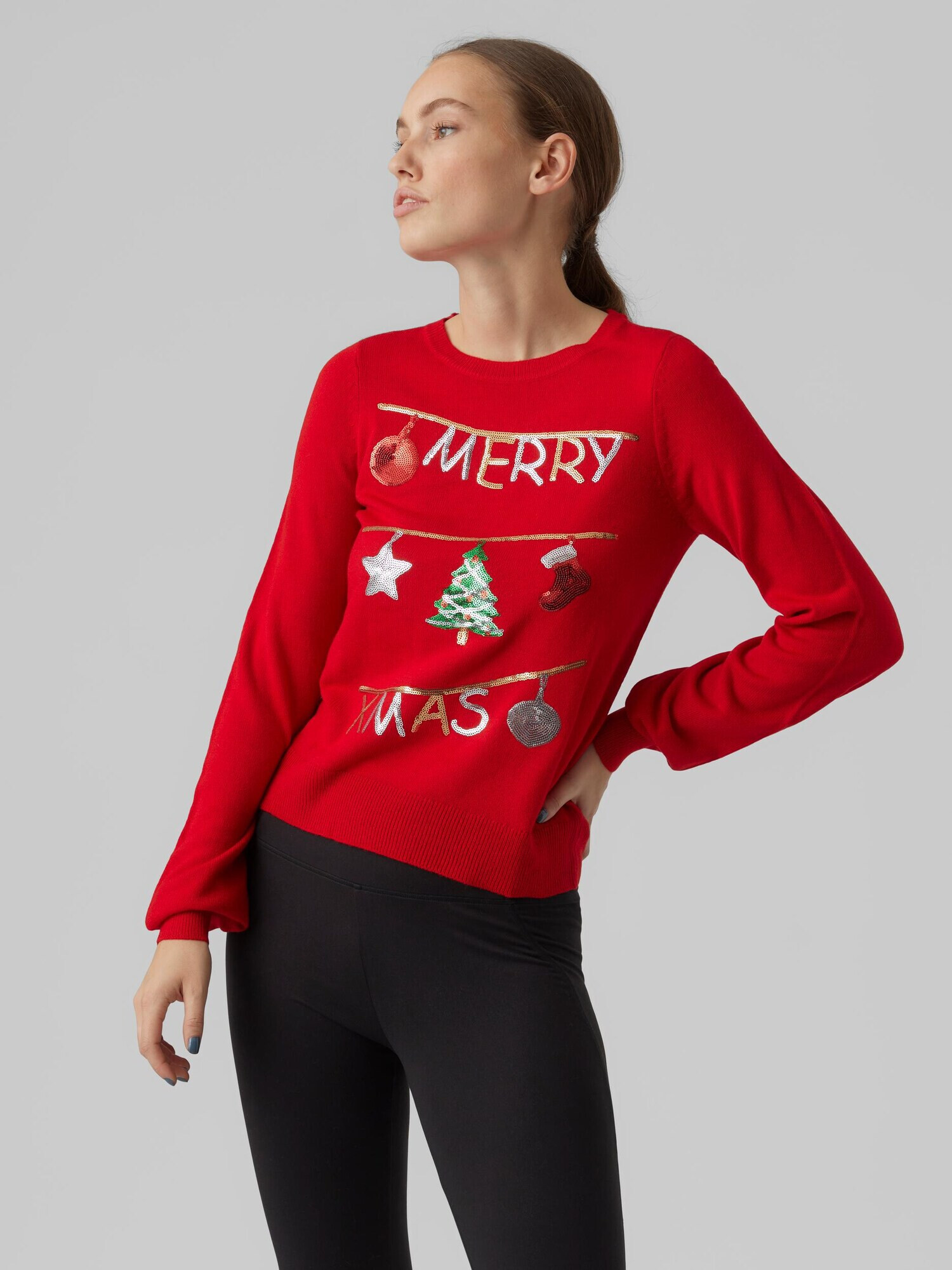 VERO MODA Pulover 'Merry Xmas' mai multe culori / roșu - Pled.ro