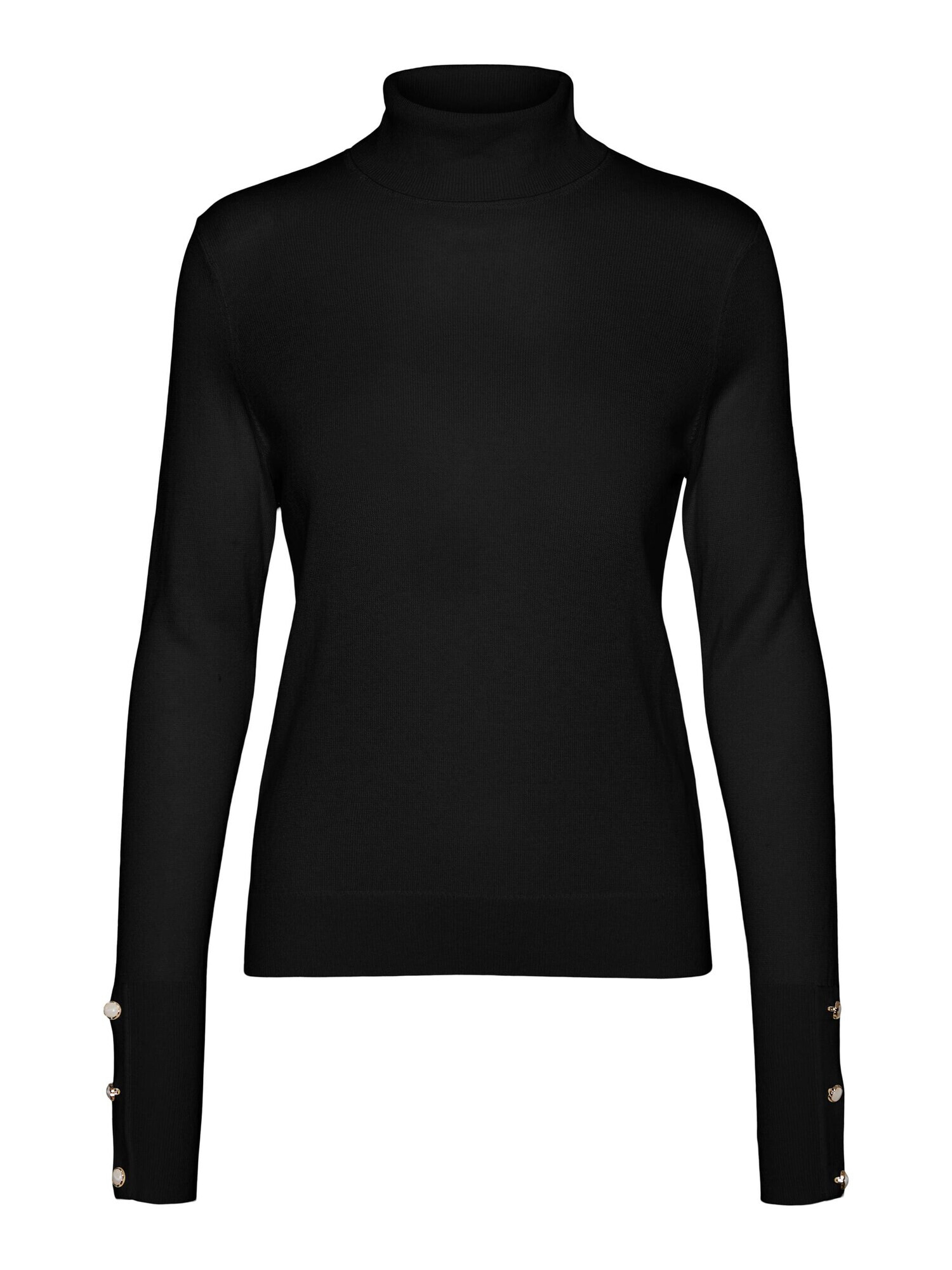 VERO MODA Pulover 'MILDA' negru / alb perlat - Pled.ro