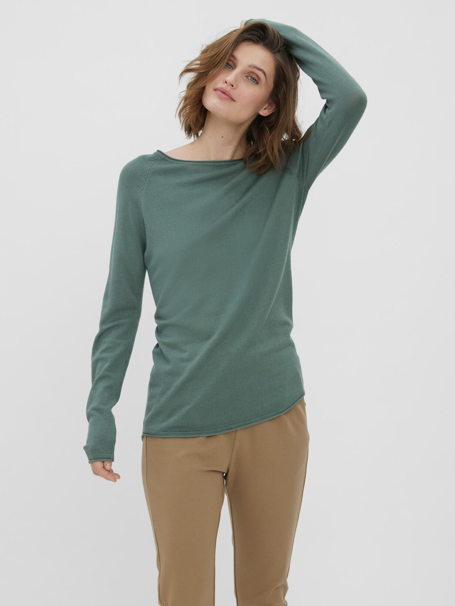 VERO MODA Pulover 'Nellie Glory' verde smarald - Pled.ro