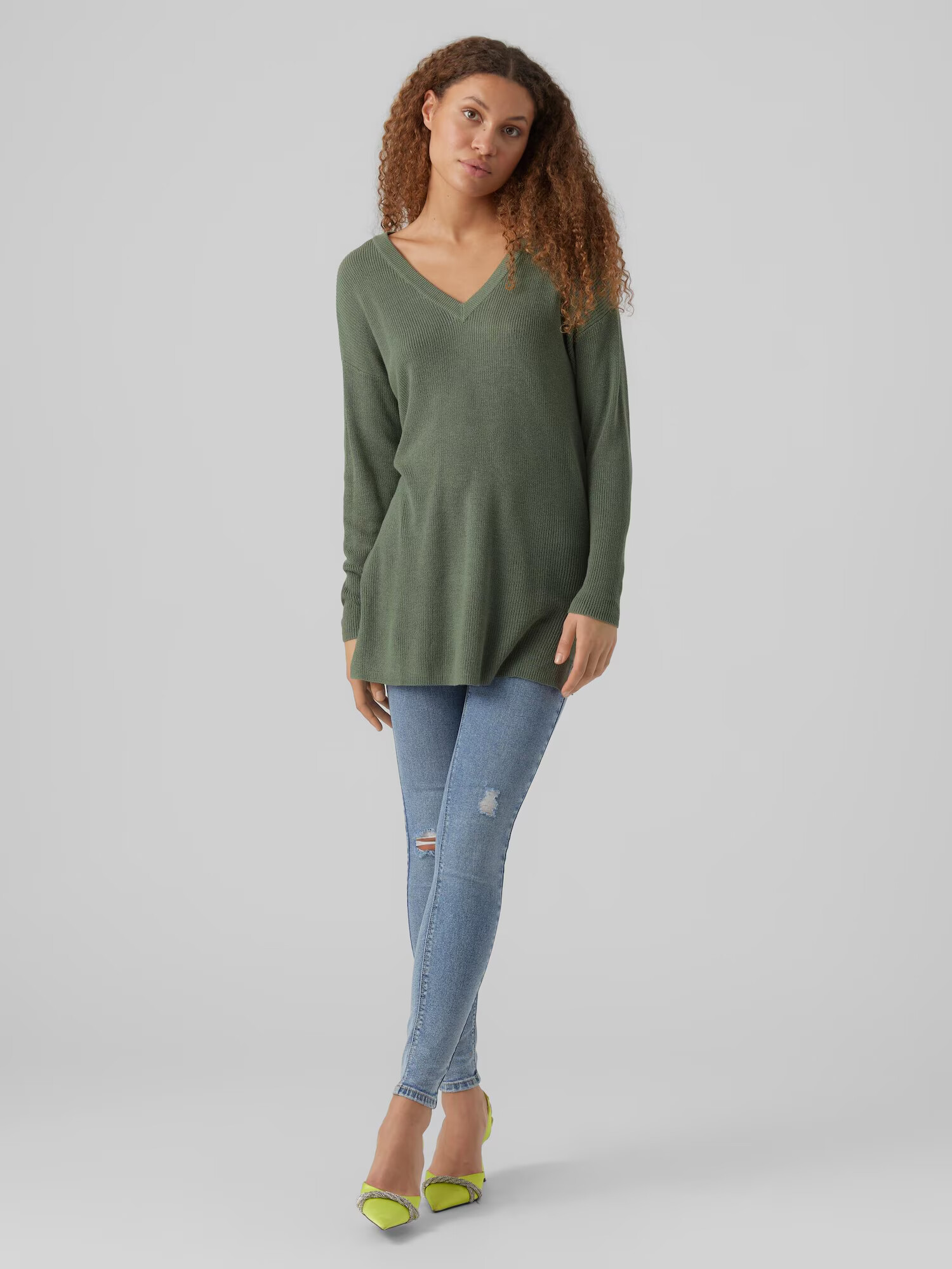 VERO MODA Pulover 'NEW LEXSUN' verde închis - Pled.ro