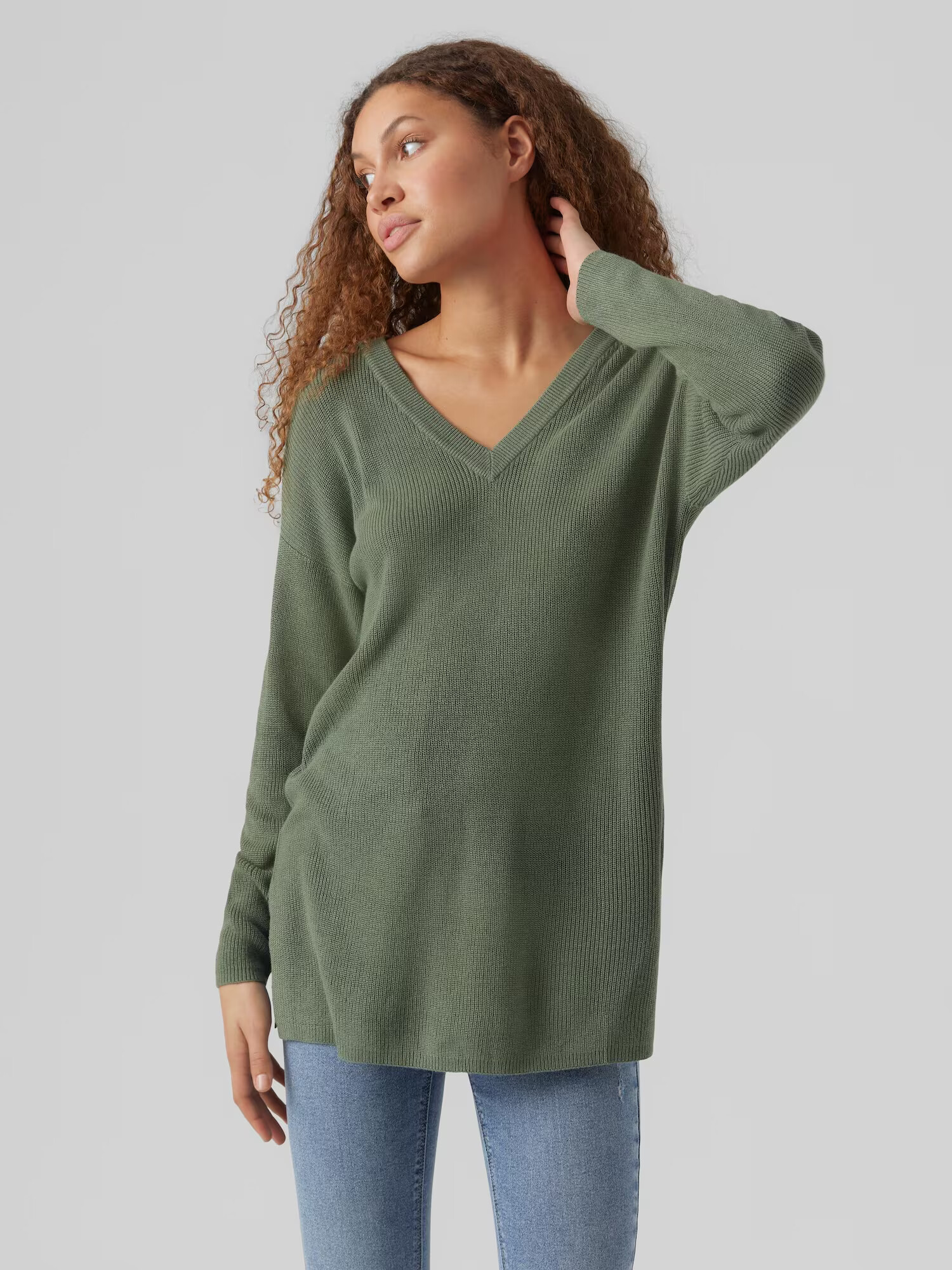 VERO MODA Pulover 'NEW LEXSUN' verde închis - Pled.ro