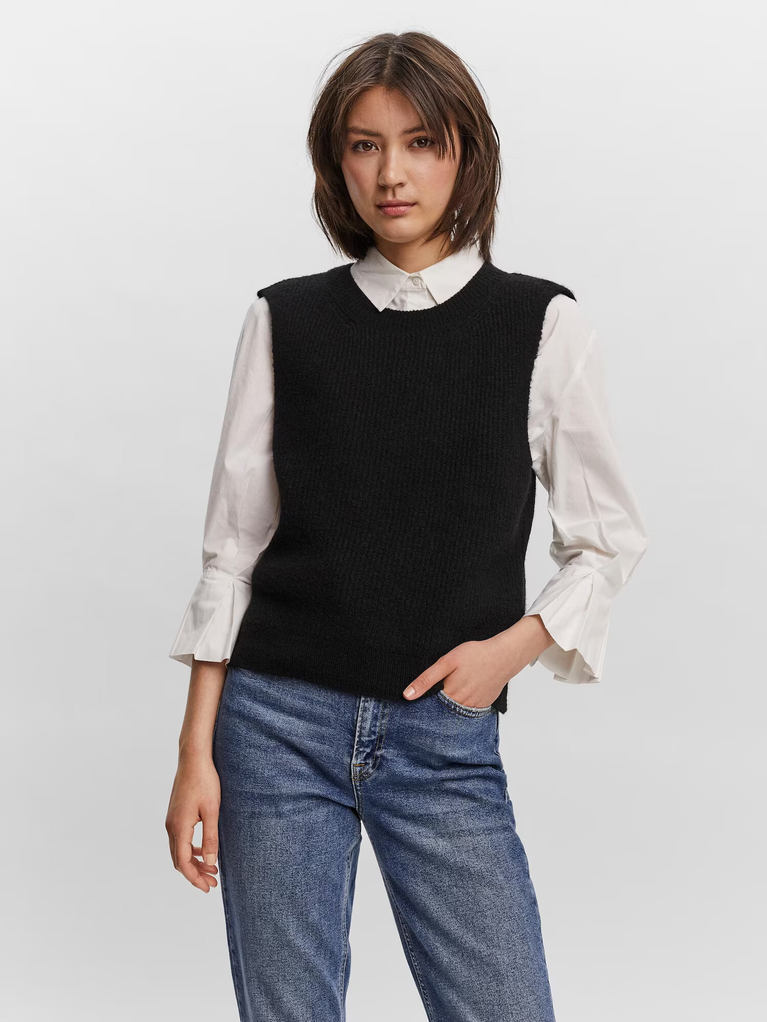 VERO MODA Pulover 'Olina' negru - Pled.ro