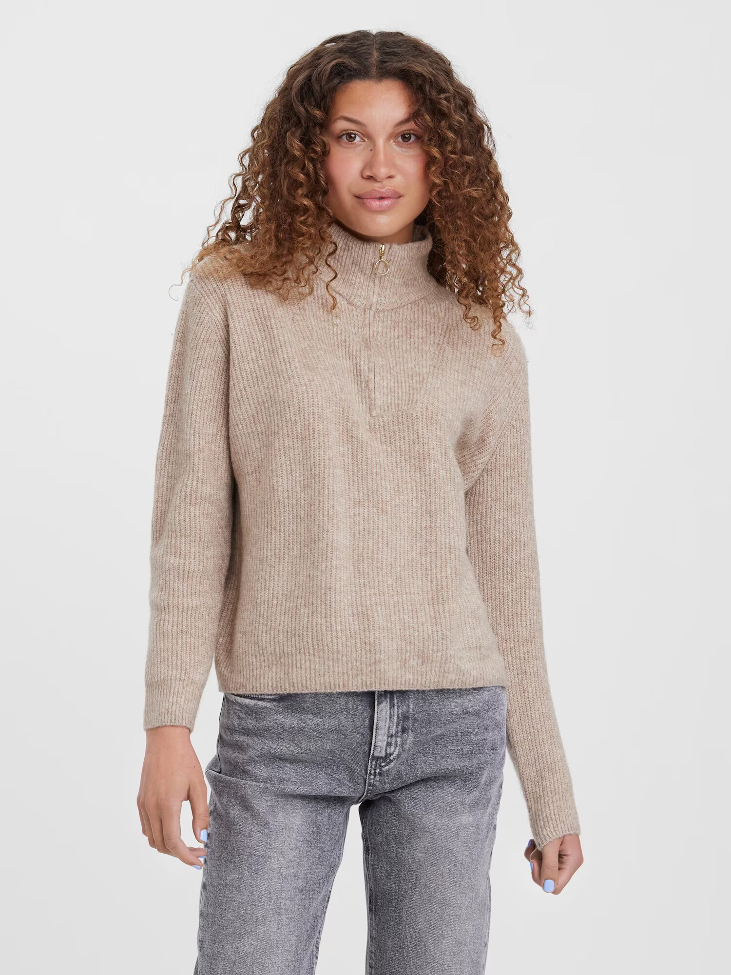 VERO MODA Pulover 'Plaza' bej amestecat - Pled.ro