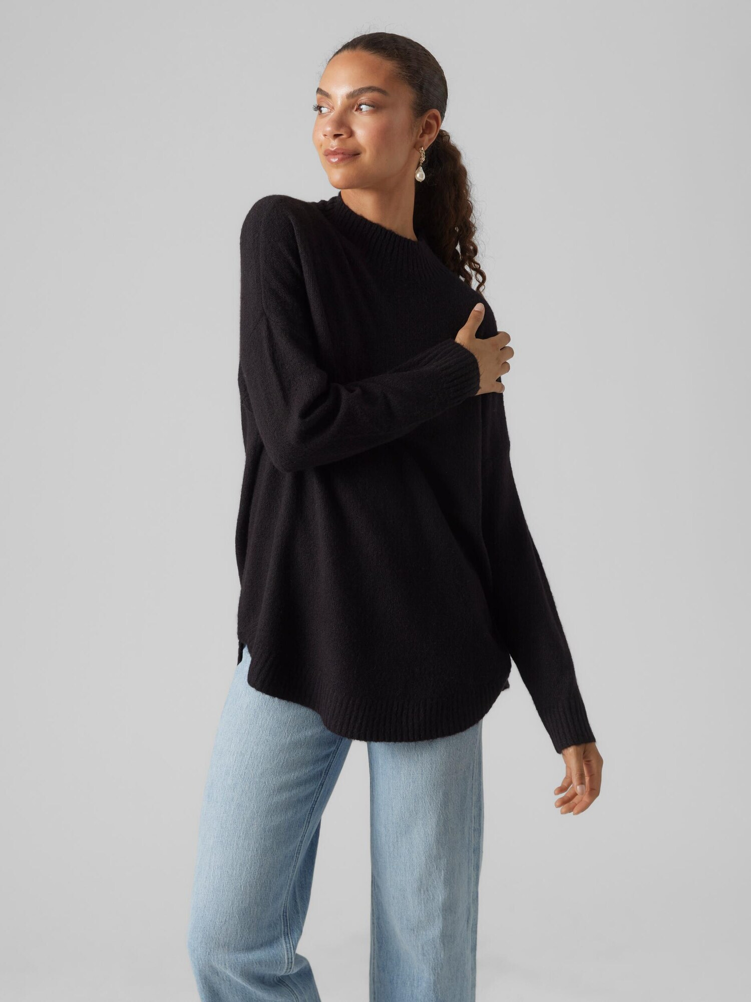 VERO MODA Pulover 'Plaza' negru - Pled.ro