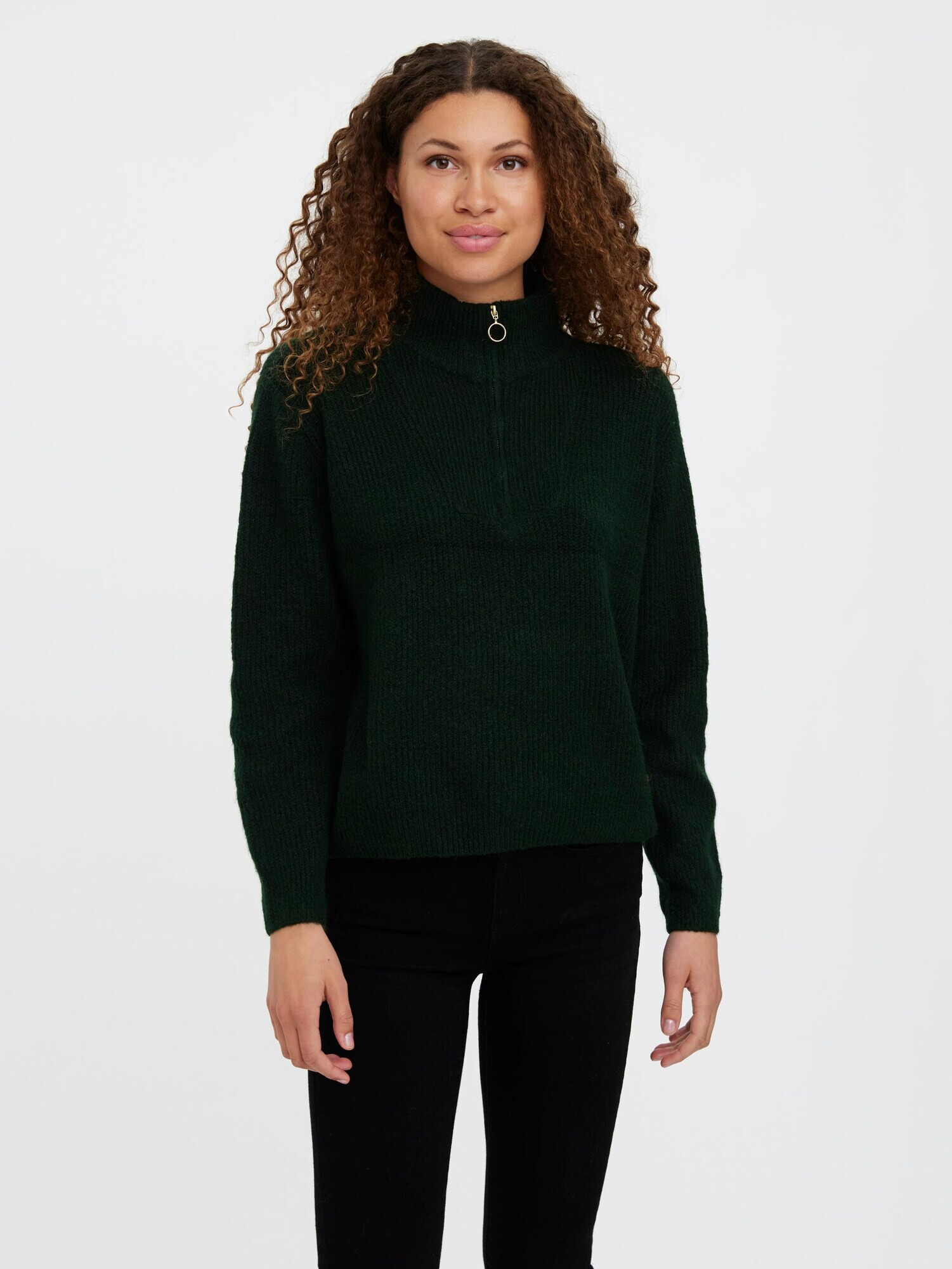 VERO MODA Pulover 'PLAZA' verde pin - Pled.ro