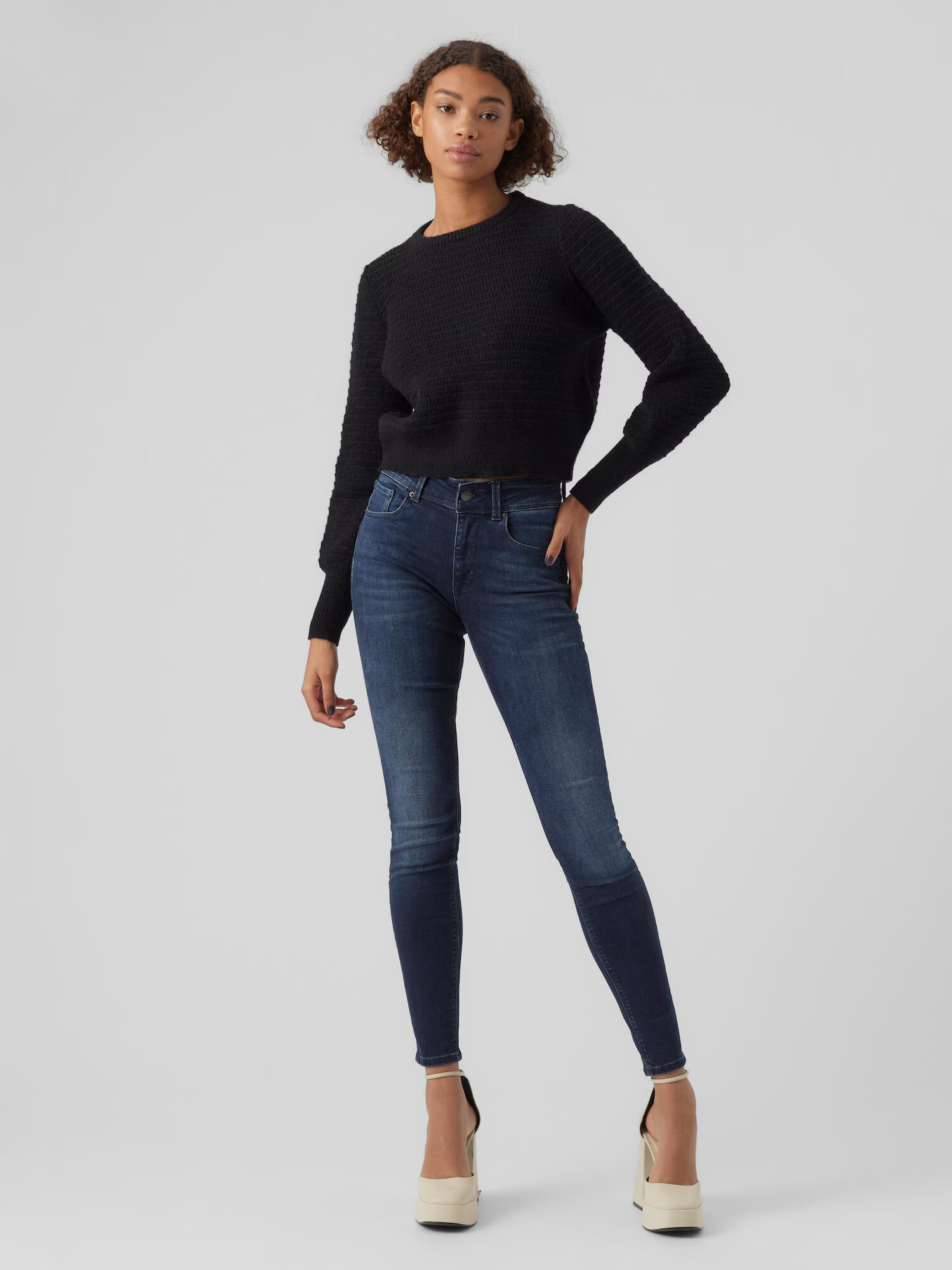 VERO MODA Pulover 'Plenty' negru - Pled.ro