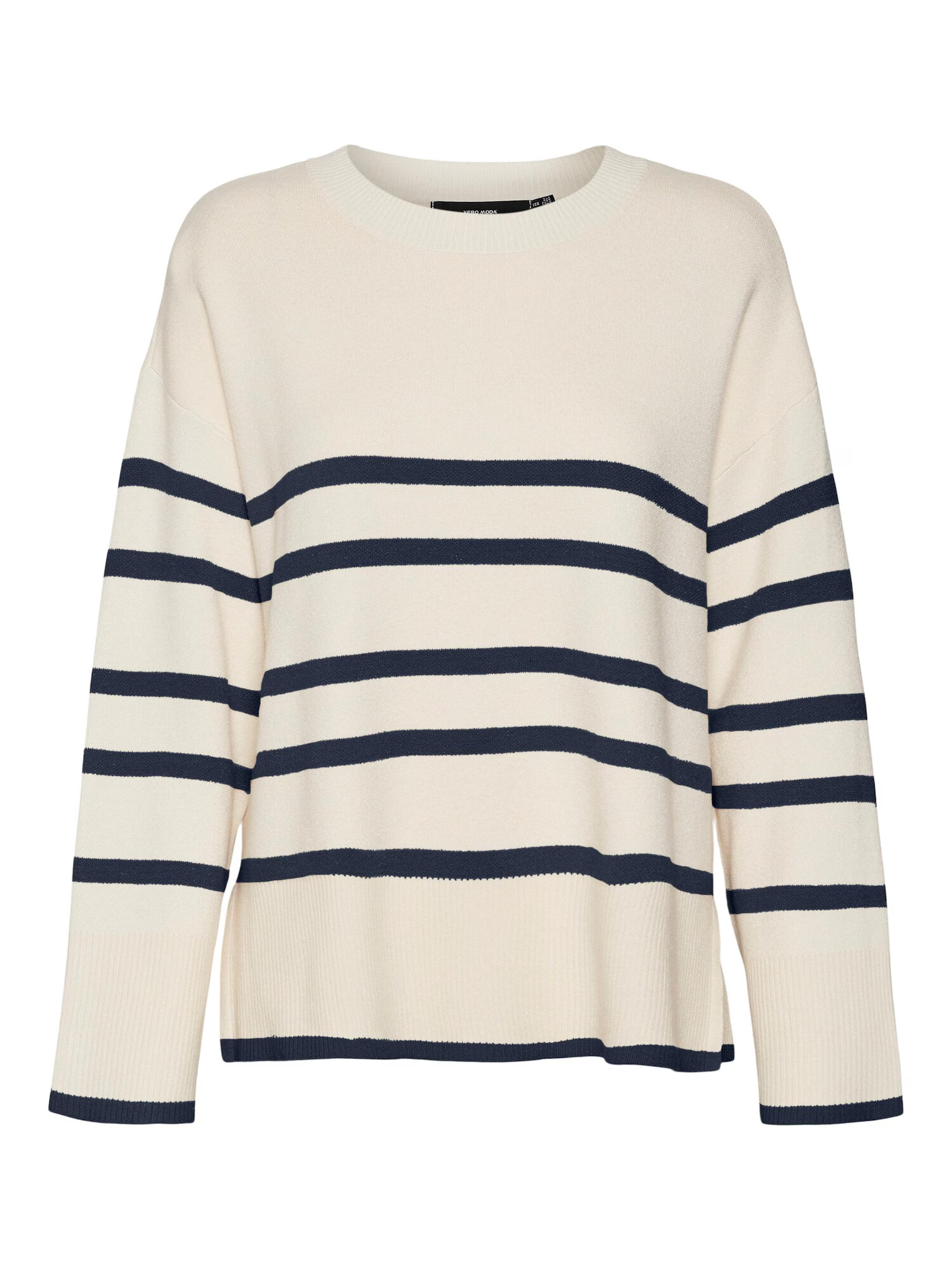 VERO MODA Pulover 'SABA' bej / bleumarin - Pled.ro