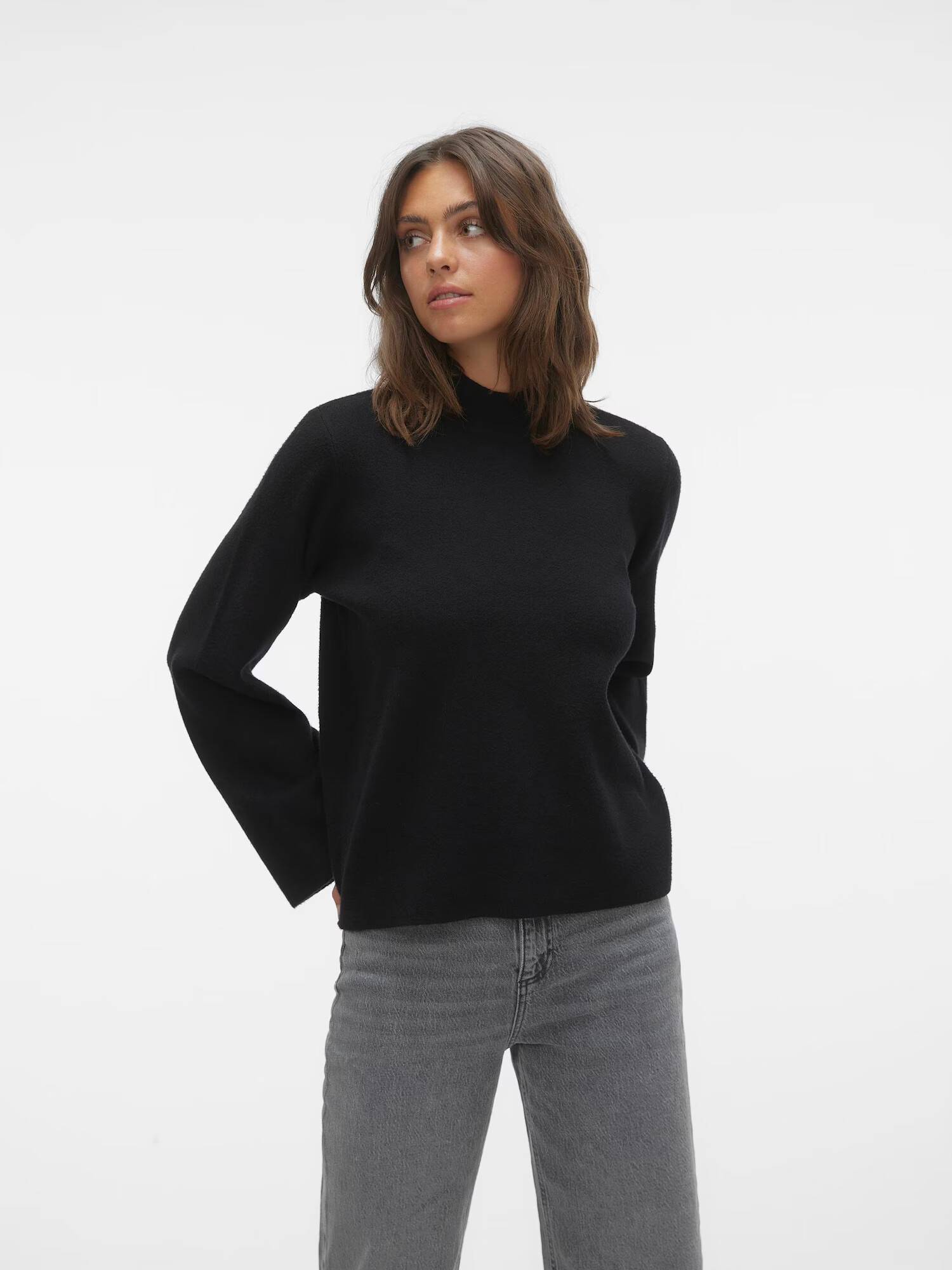 VERO MODA Pulover 'Saba' negru - Pled.ro