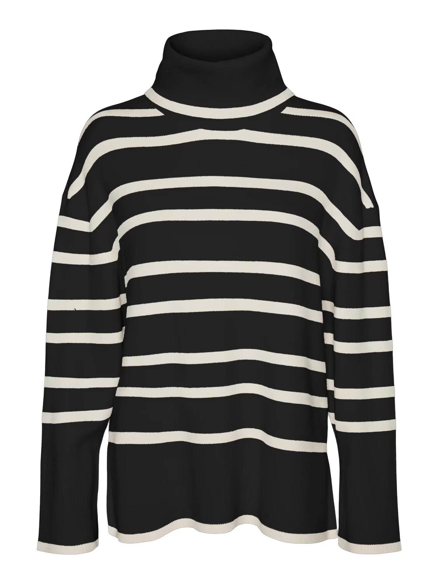 VERO MODA Pulover 'Saba' negru / alb - Pled.ro